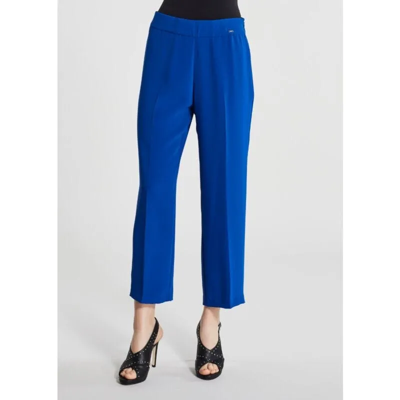 Pantalone cropped in tessuto fluido