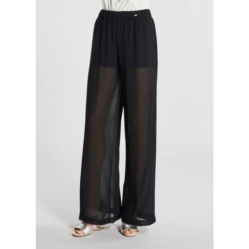 Pantaloni palazzo in georgette