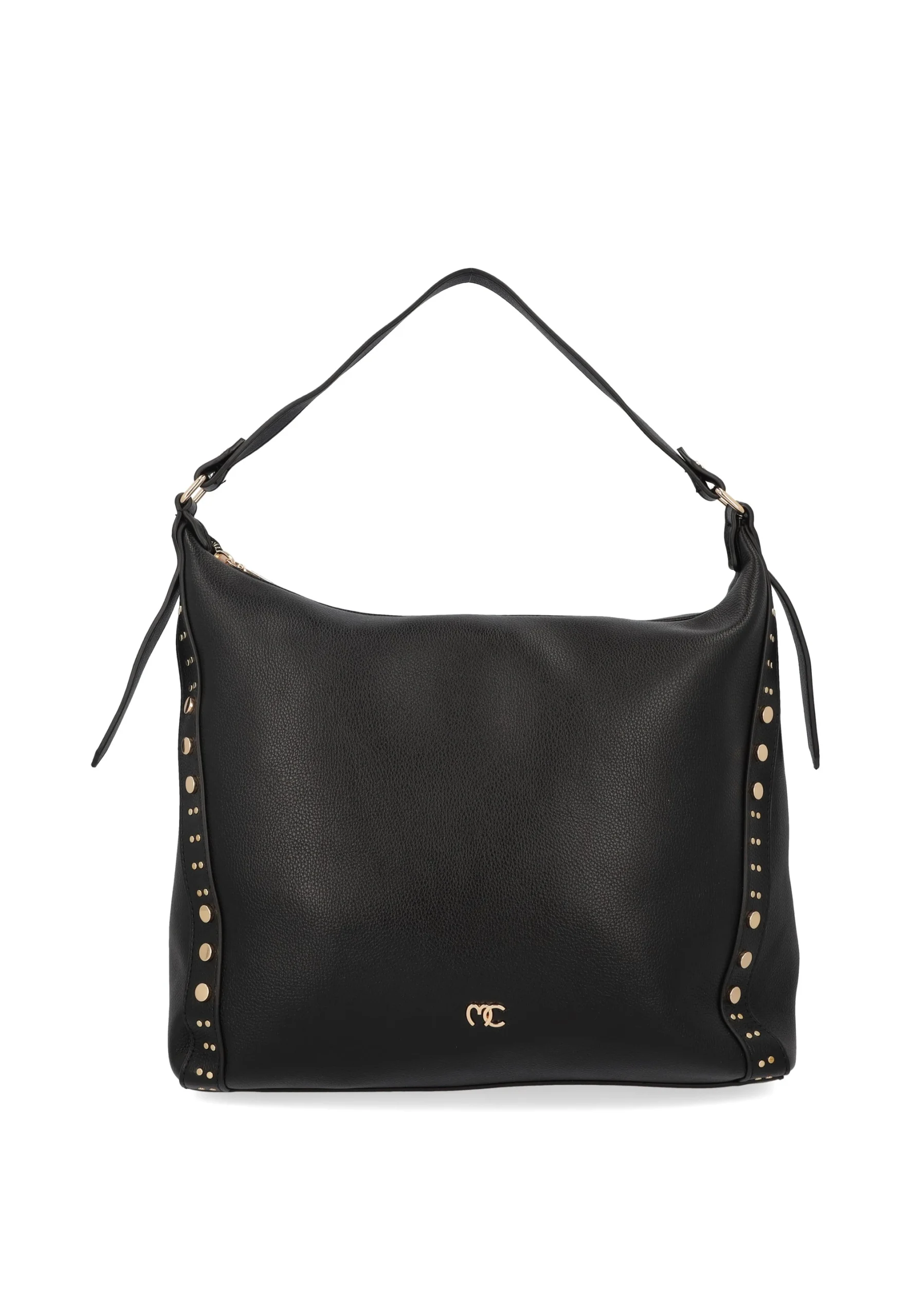 Borsa a spalla Mariaceline con dettagli a cerchio in oro art.4607 5