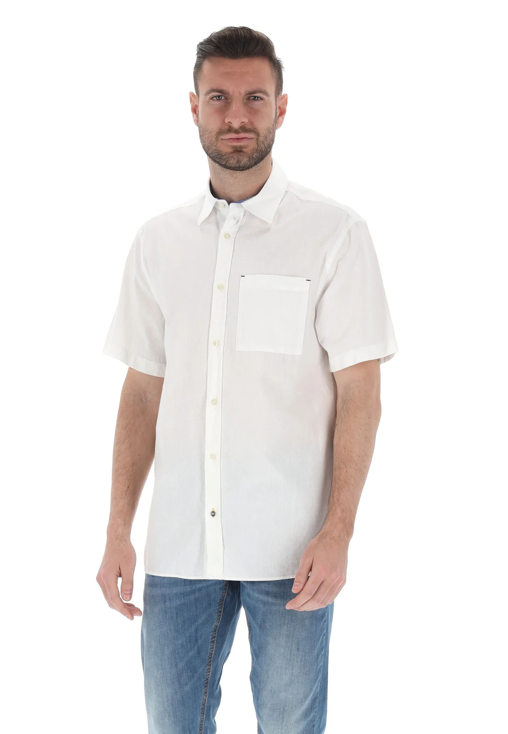 Camicia a maniche corte uomo Gas con dettaglio taschino