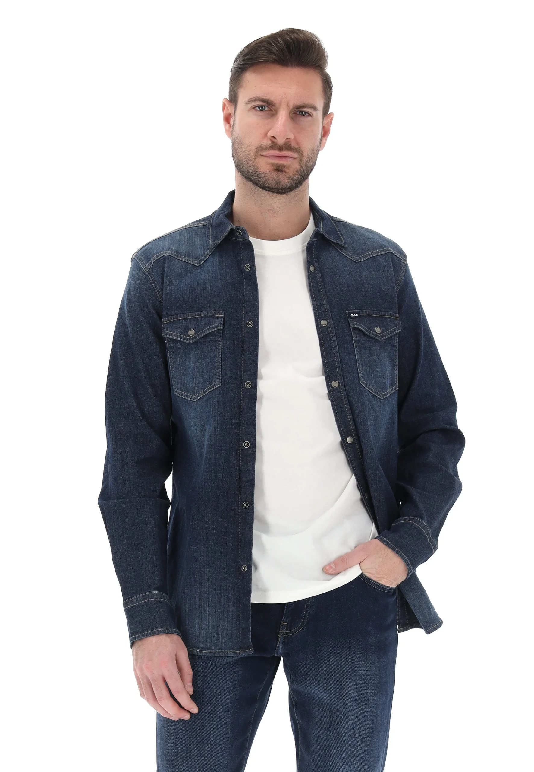 Camicia in denim Gas uomo art.151495021355