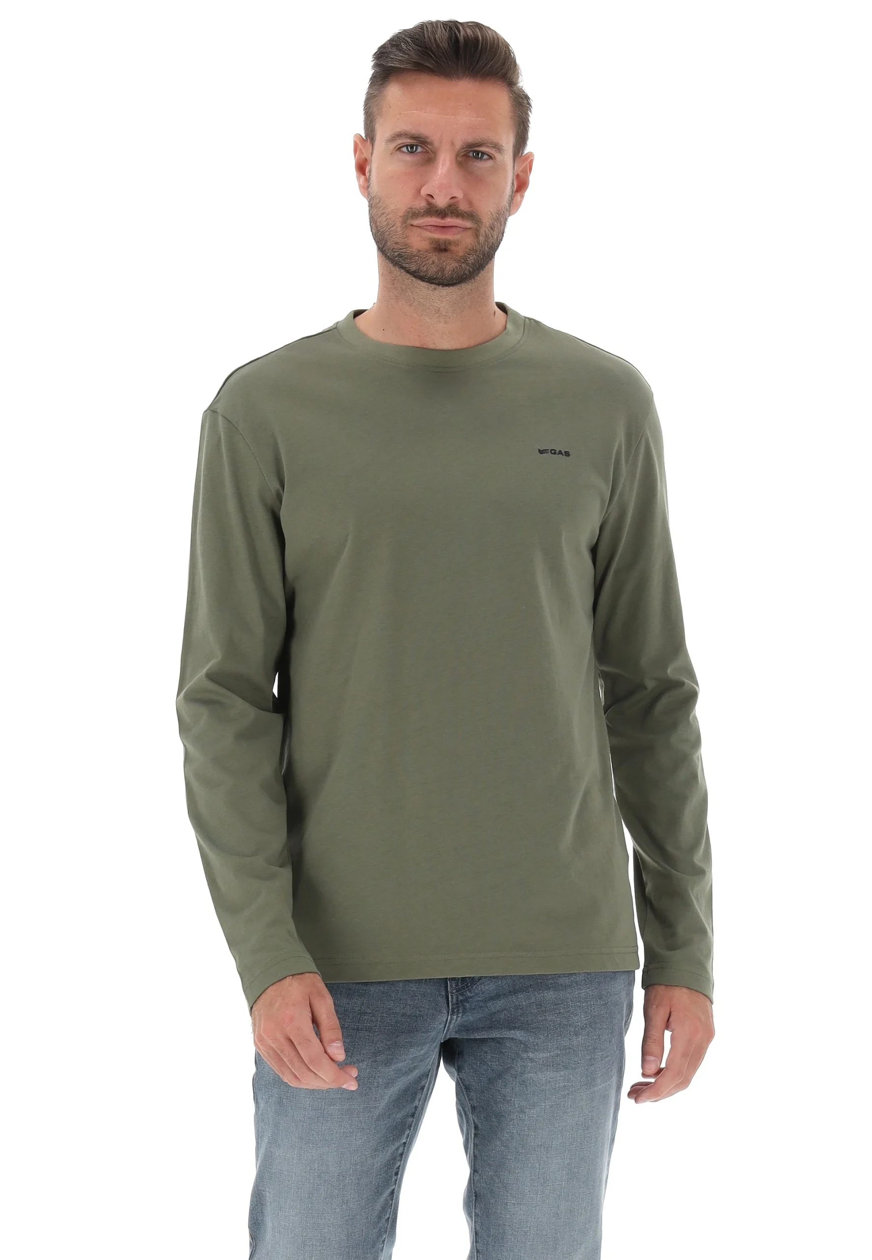 Maglietta Gas maniche lunghe regular fit in cotone uomo