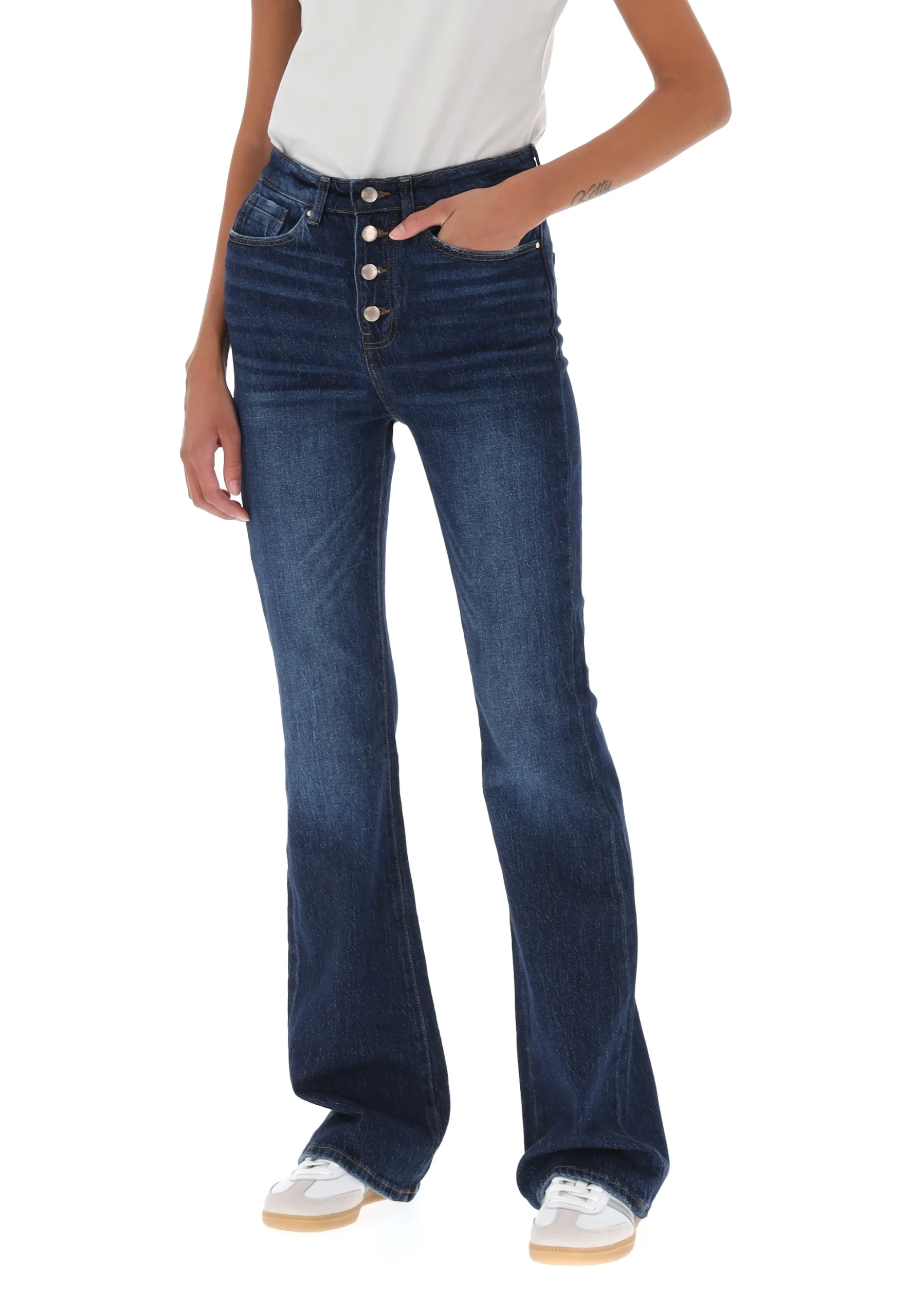 Jeans Gas donna con bottoni a vista mod. Camilia