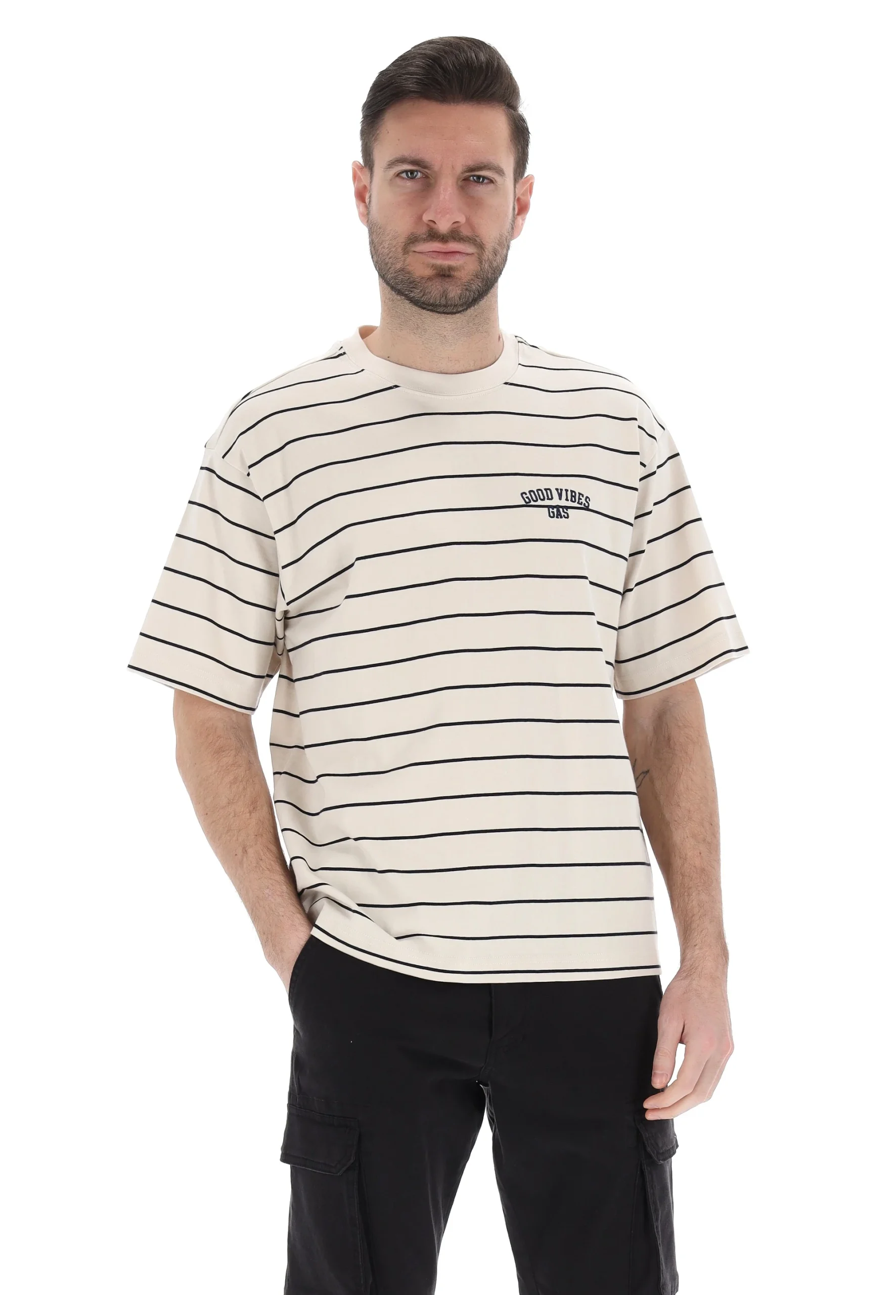 T-shirt uomo Gas relaxed fit a righe