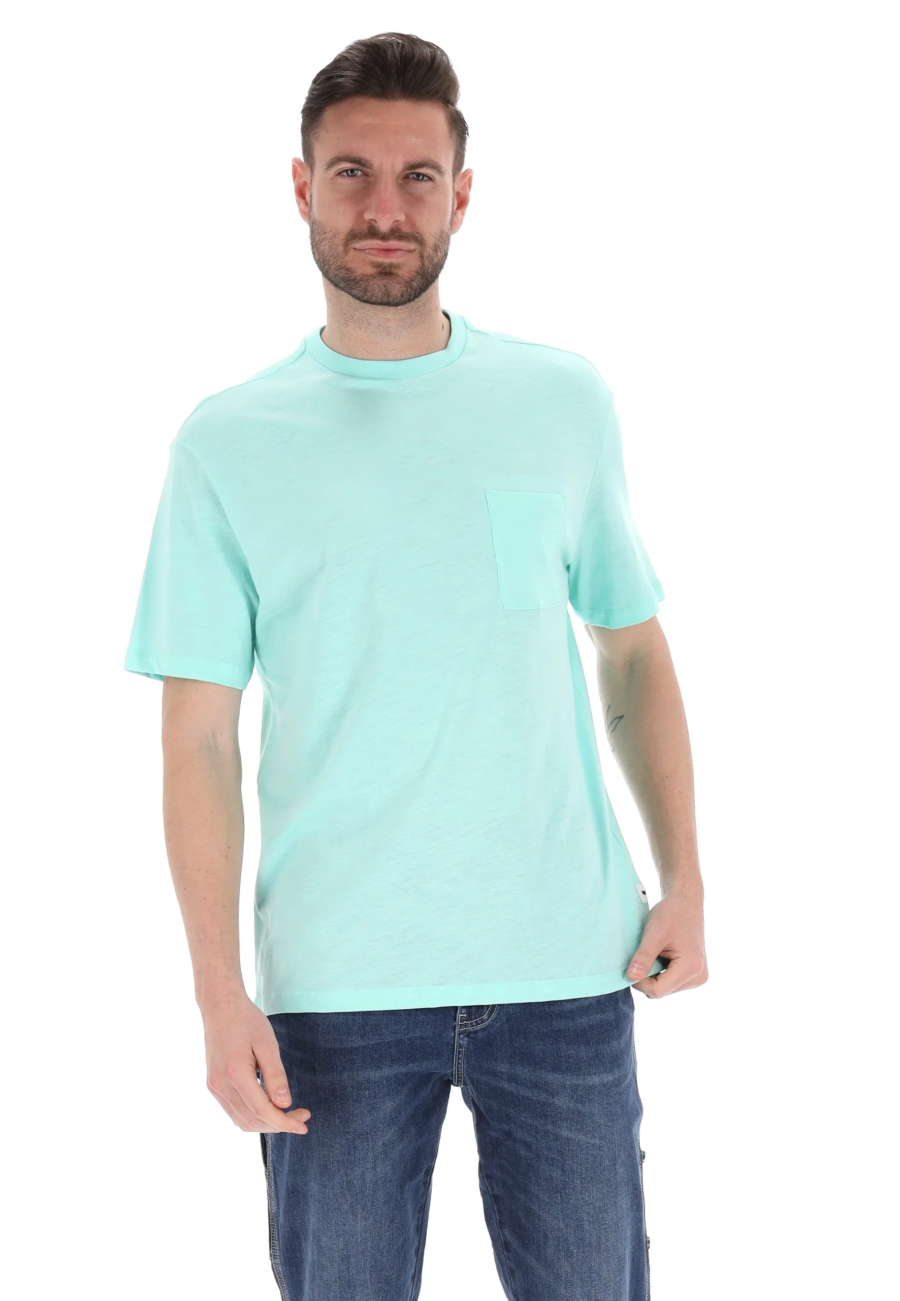 T-shirt fiammata con taschino Gas