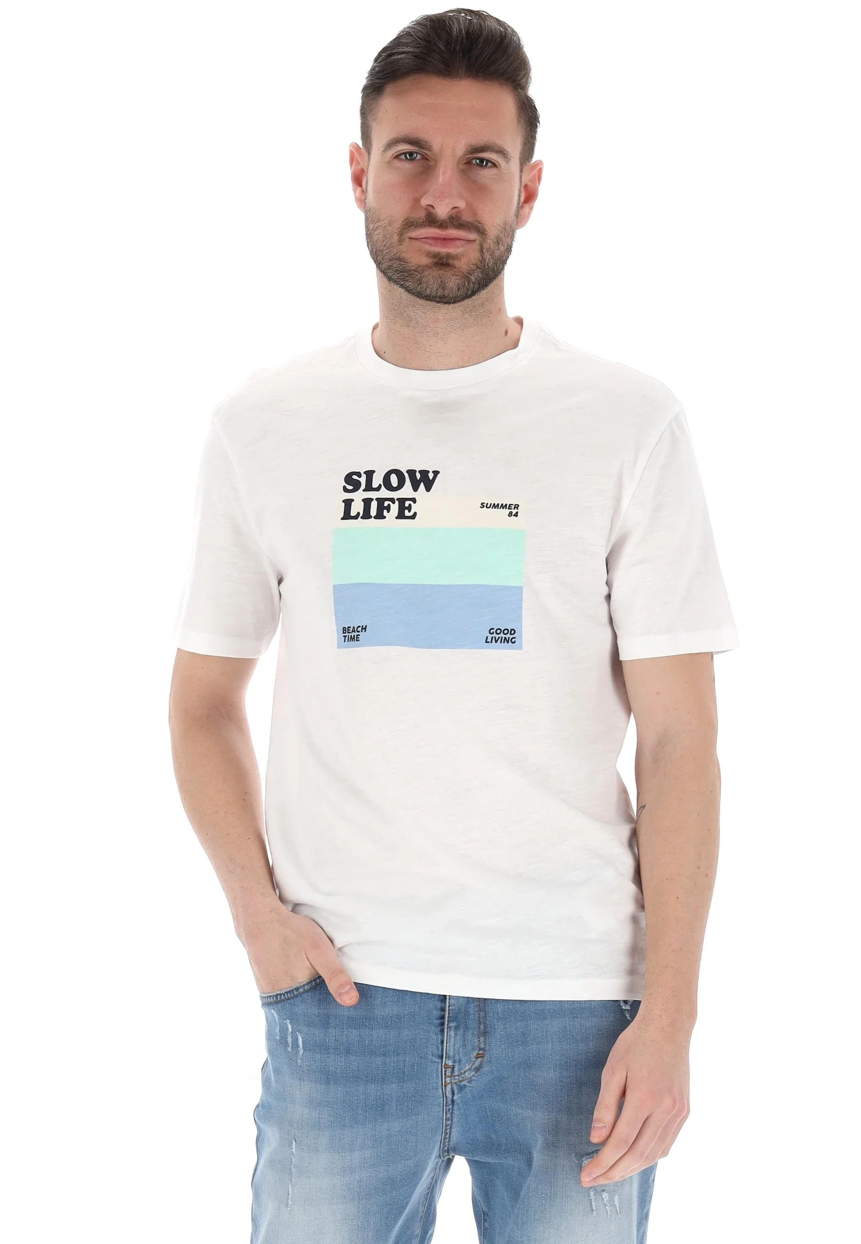 T-shirt Gas fiammata con stampa