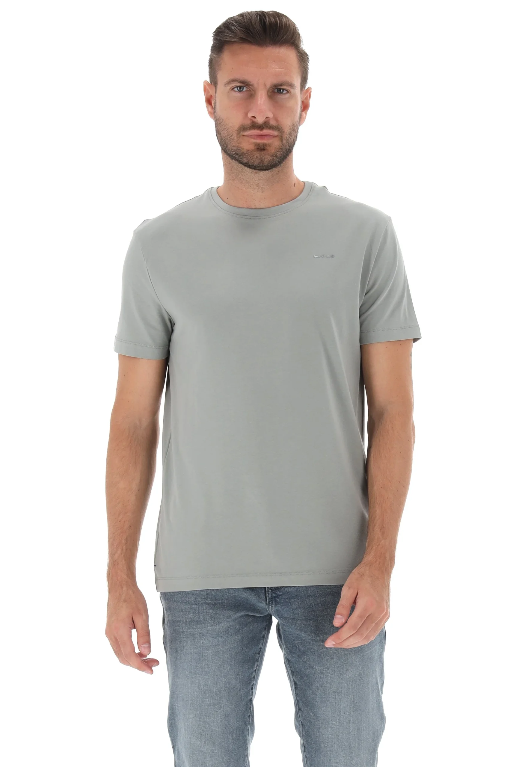 T-shirt uomo Gas con logo tono su tono slim fit