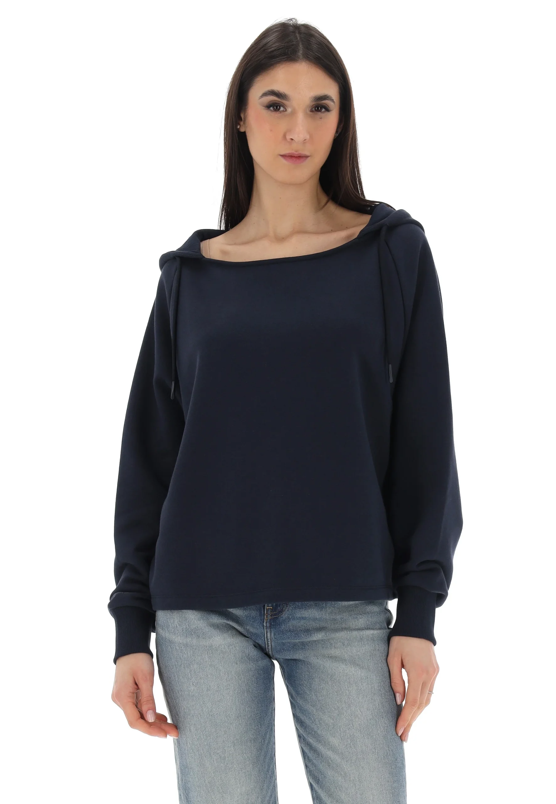 Felpa con cappuccio Gas donna over fit art.555814181977