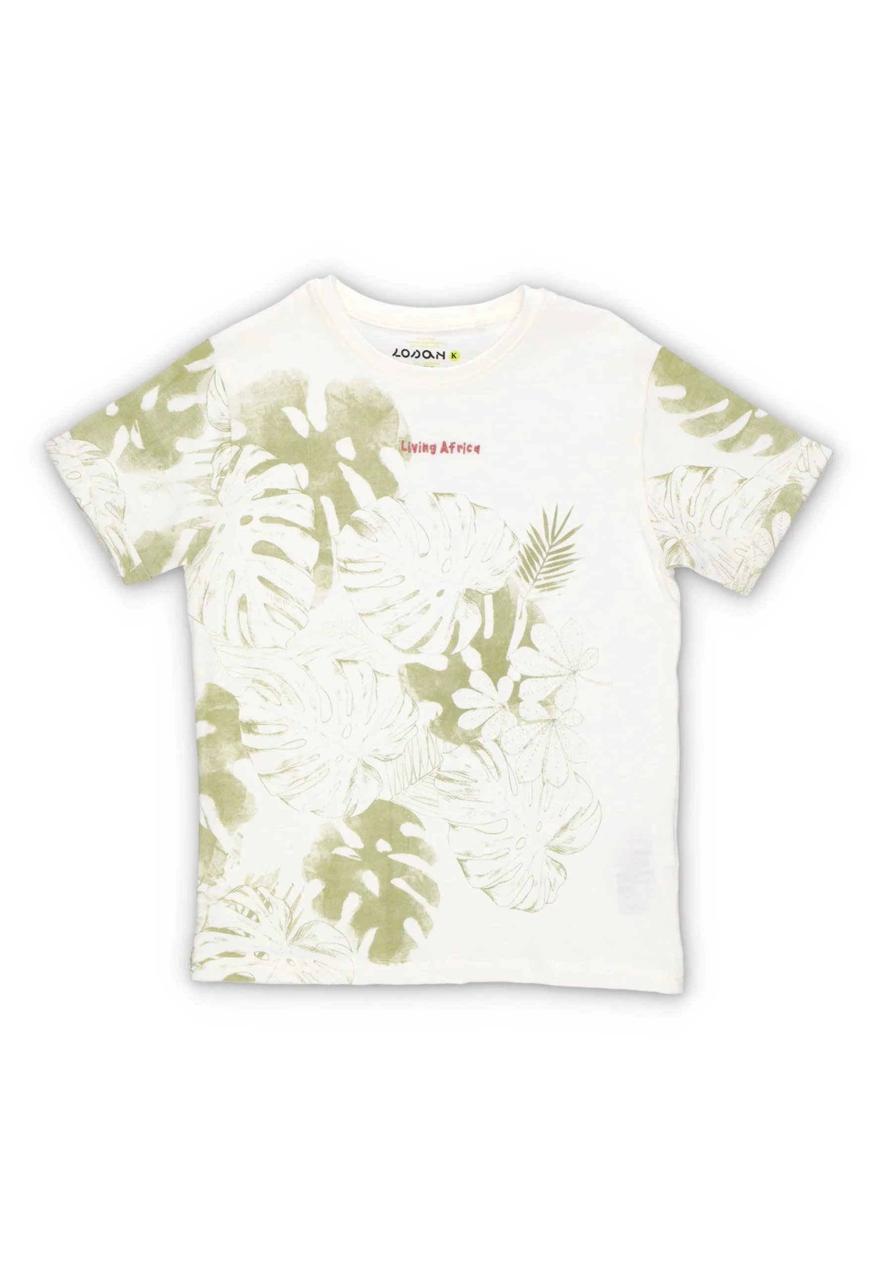 T-shirt Losan in cotone fiammato stampa foglie bambino