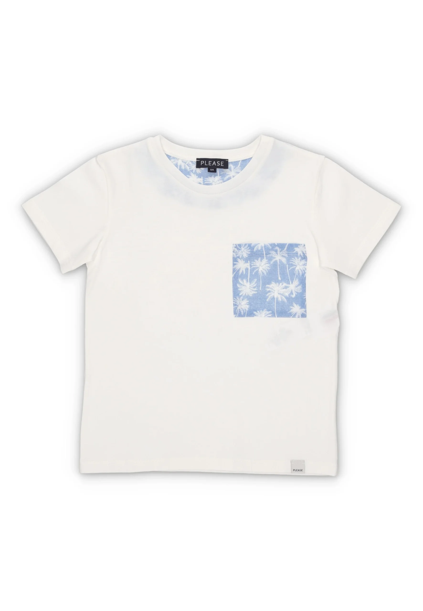 T-shirt Please ragazzo MB29030 con taschino palme