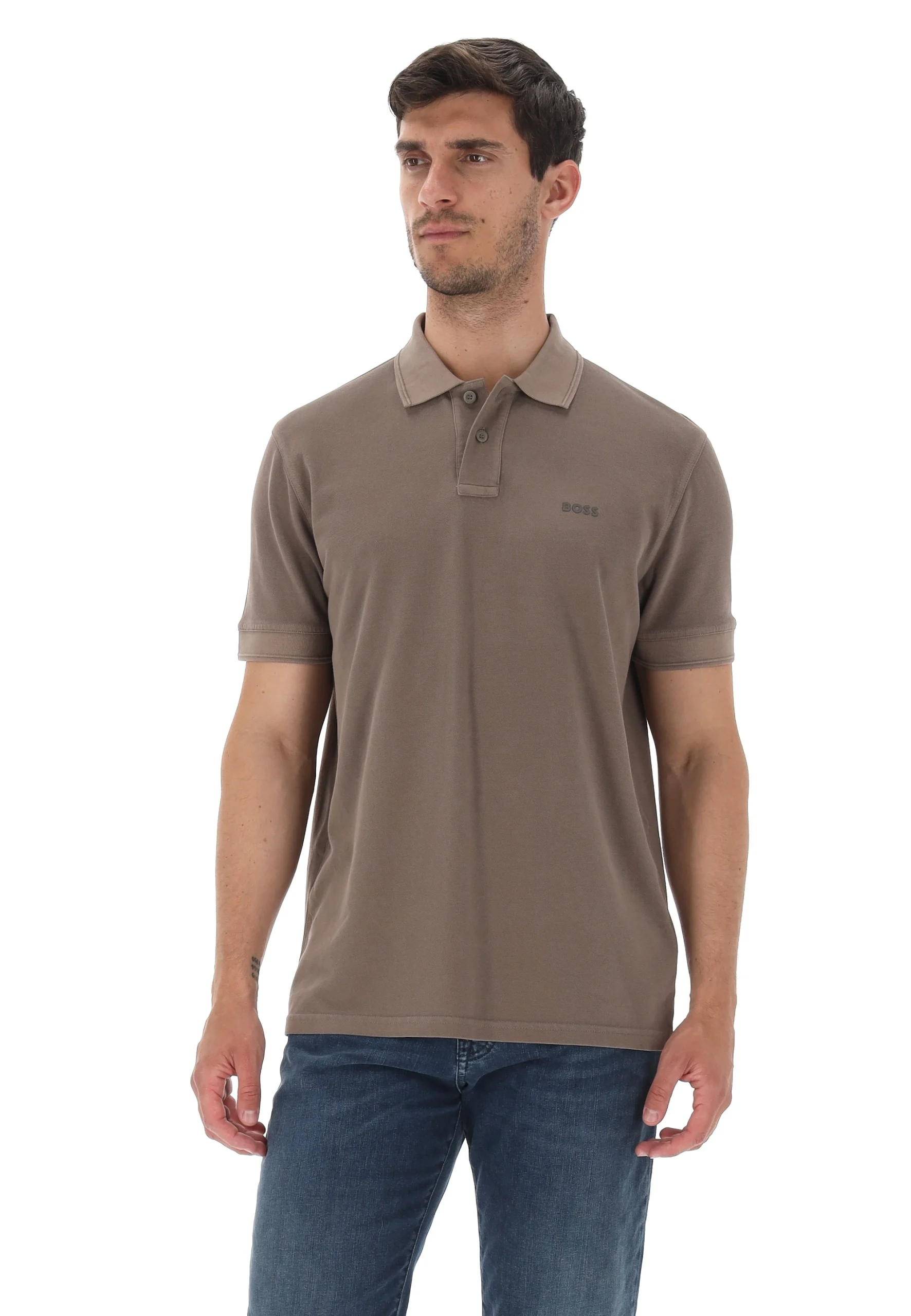 Polo piquet tinta unita Boss uomo art. 50507813
