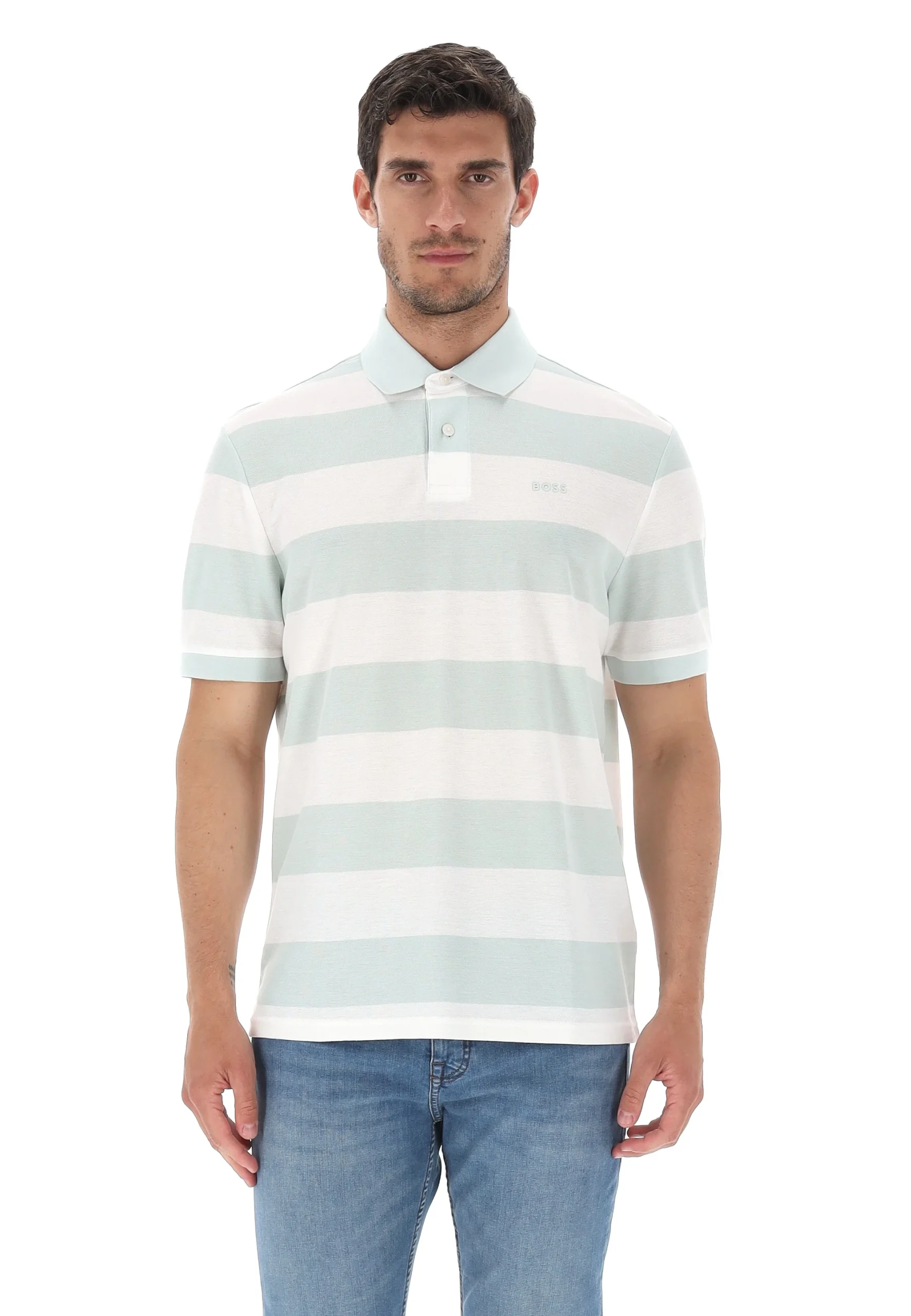 Polo in piquet Boss a righe art.50508327