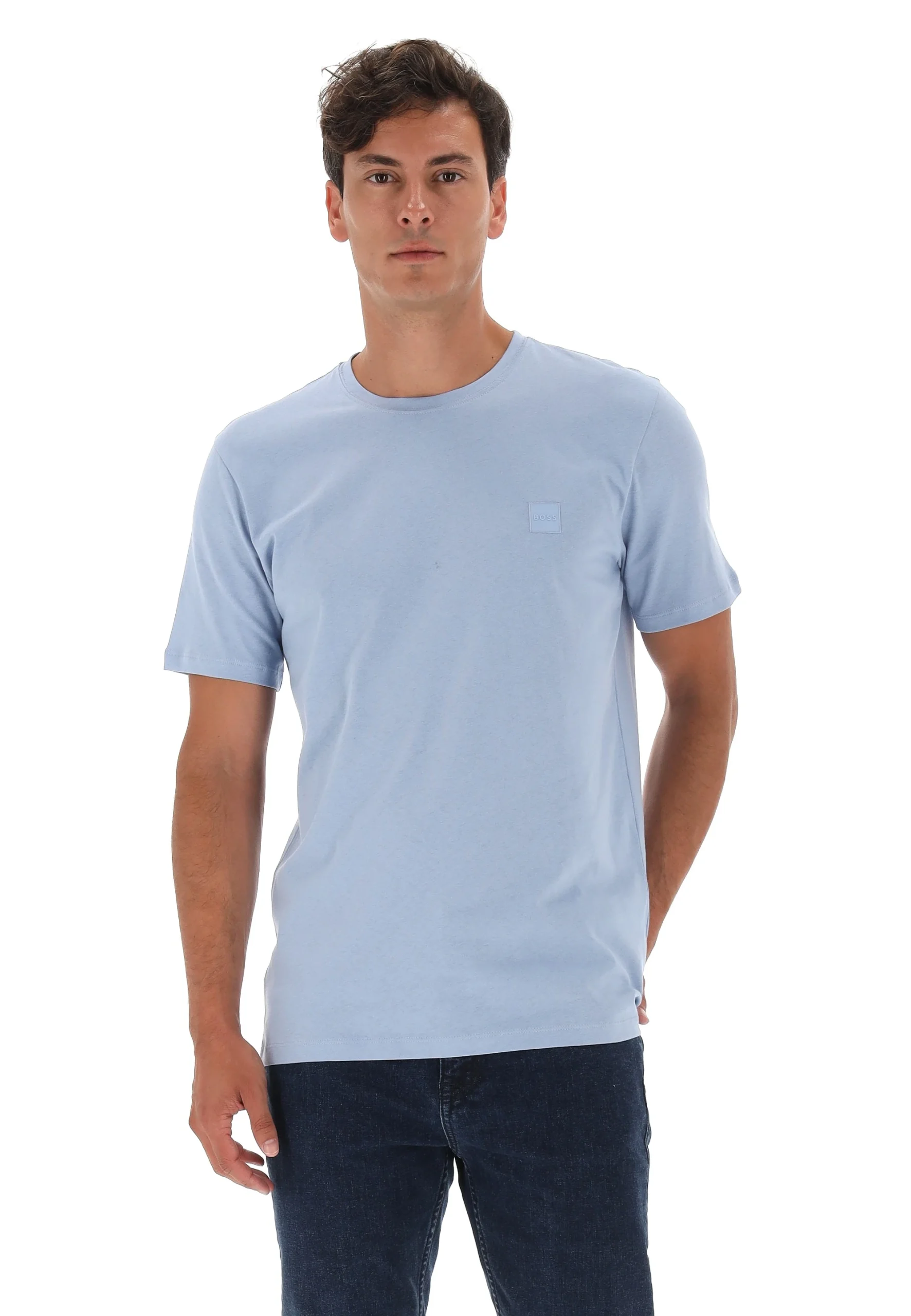 T-shirt uomo Boss in cotone con logo ricamato art. 50508584