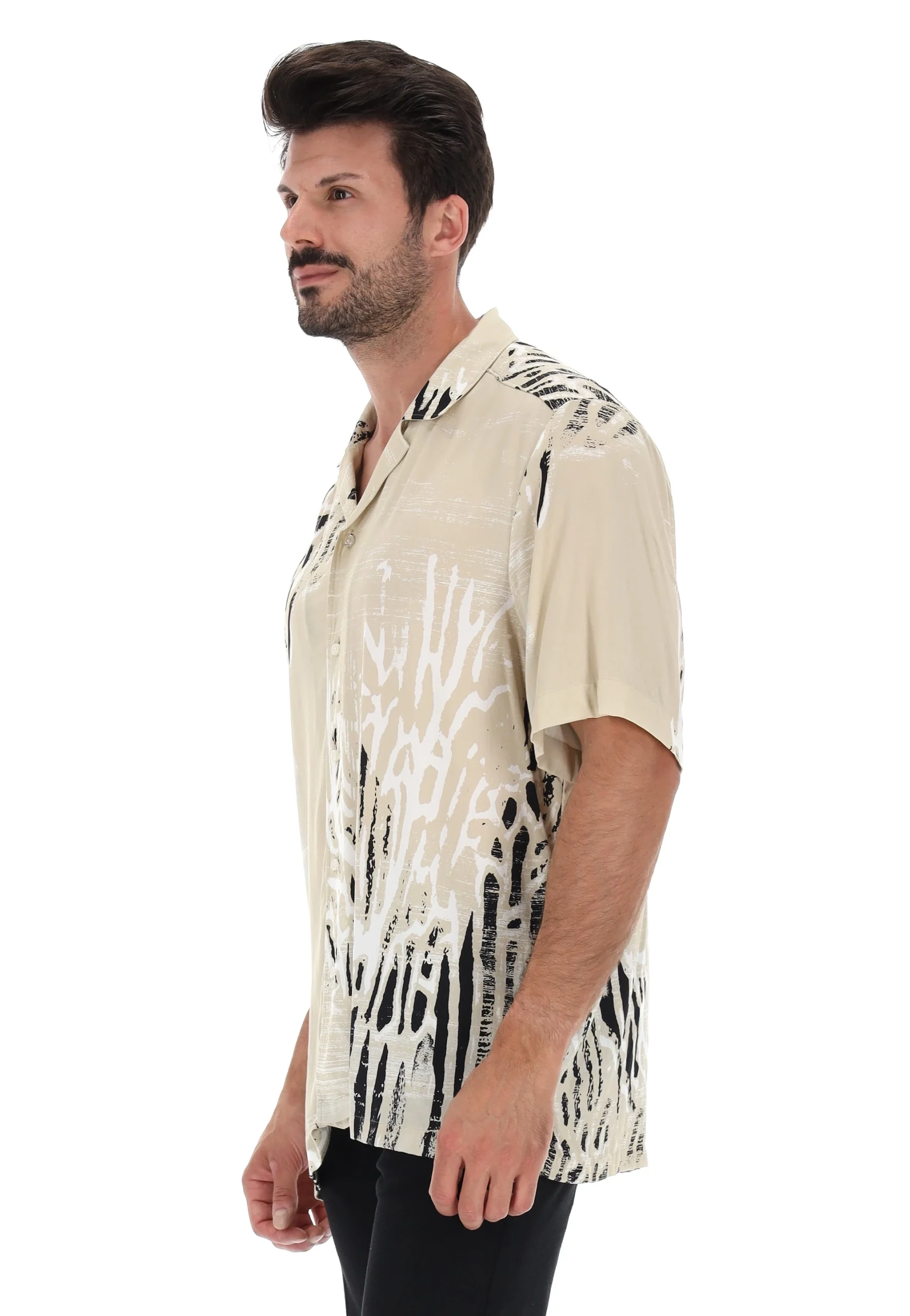 Camicia a maniche corte Boss in fantasia