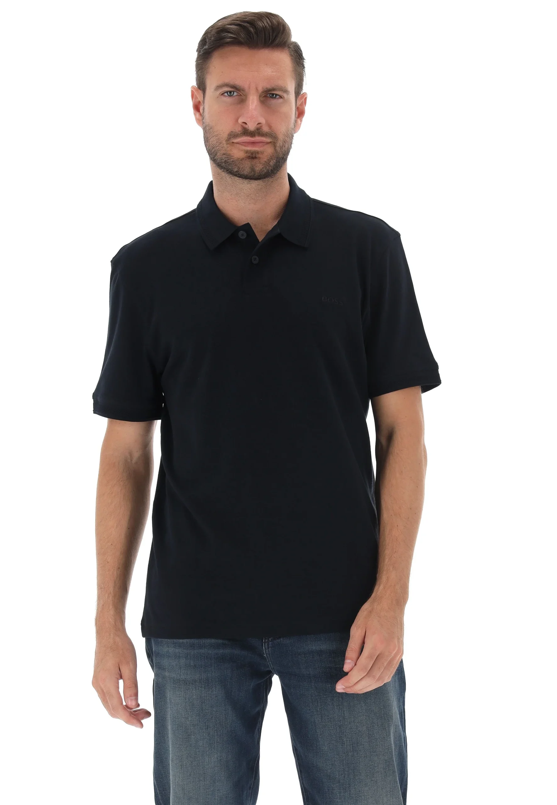 Polo Boss in cotone con logo ricamato art. 50520109