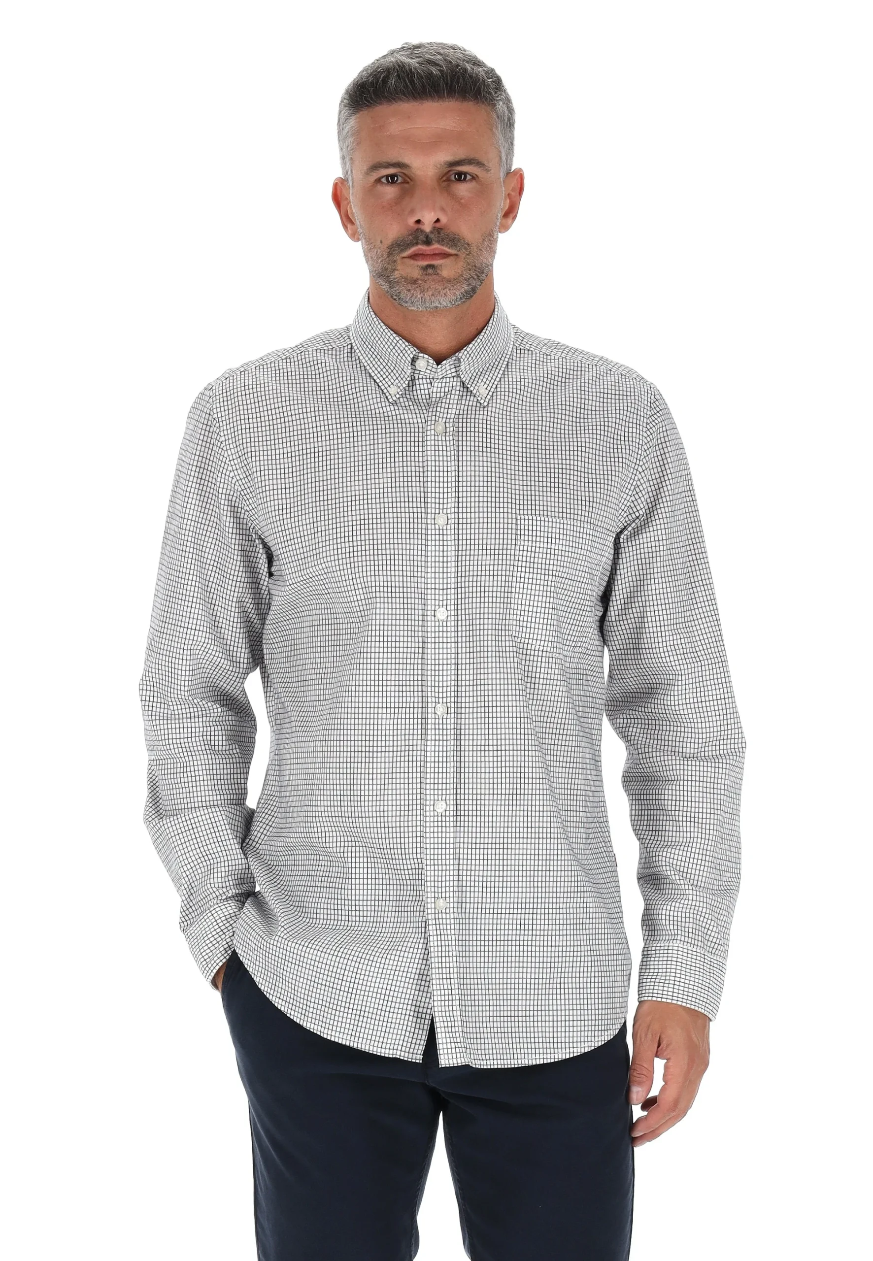 Camicia uomo Boss in fantasia quadrattini art.50524706