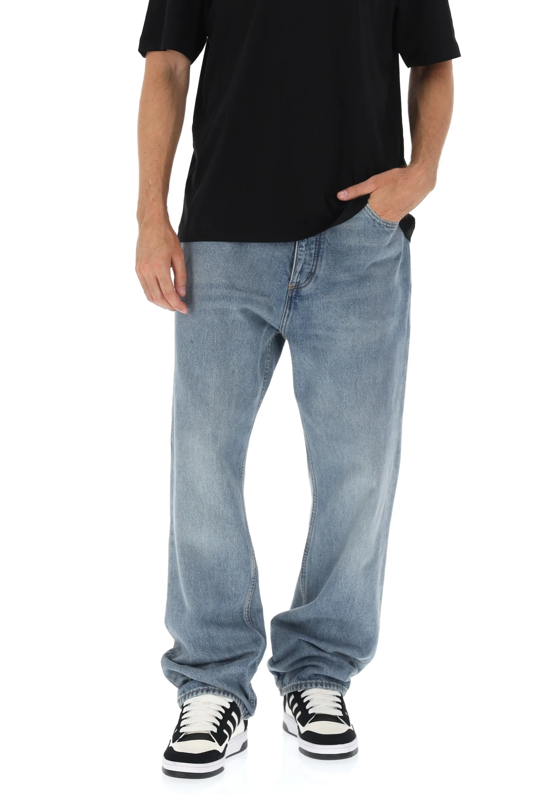 Jeans uomo Hugo Blue in cotone baggy fit mod. Nate