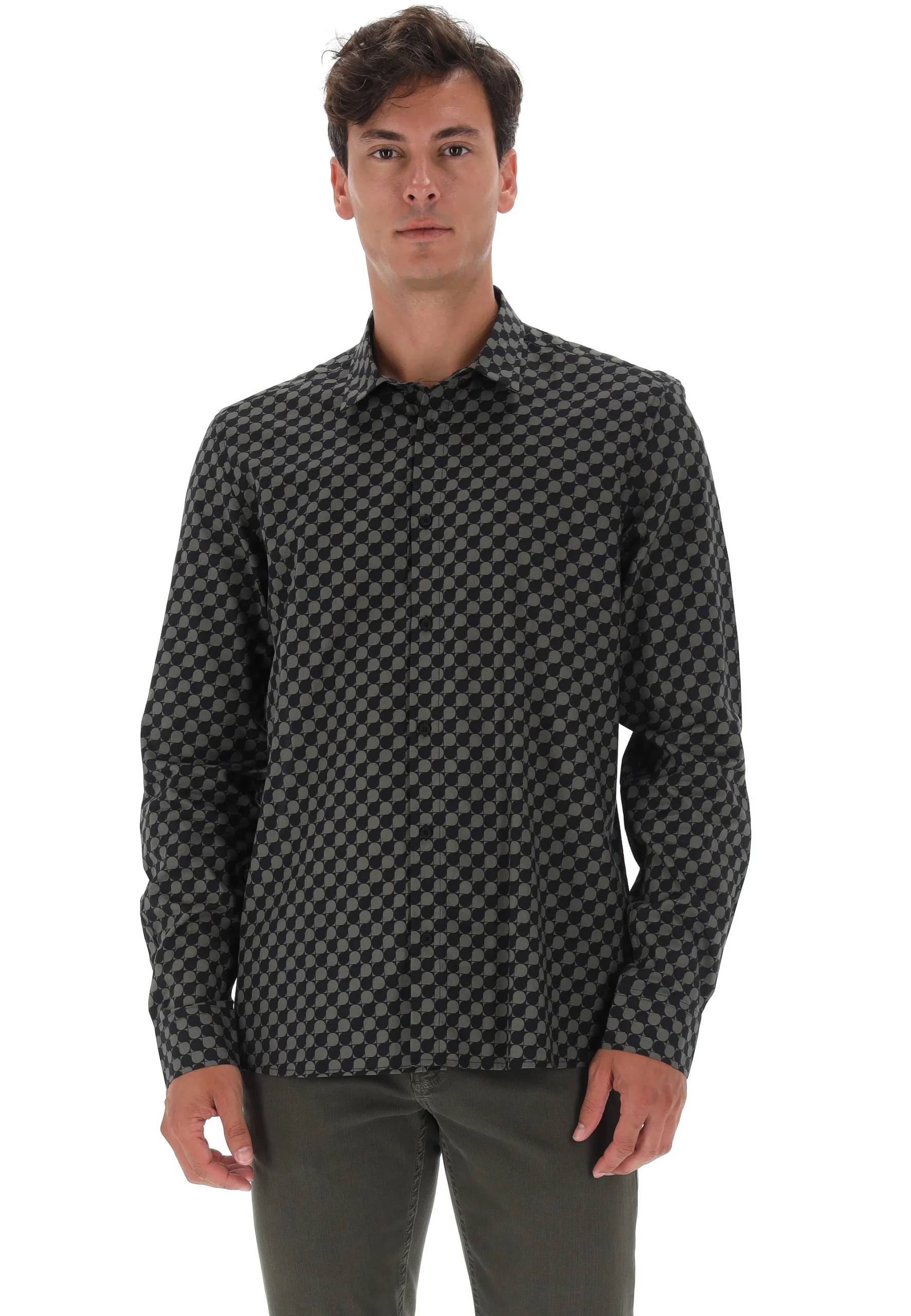 Camicia in misto viscosa fantasia optical Antony Morato uomo