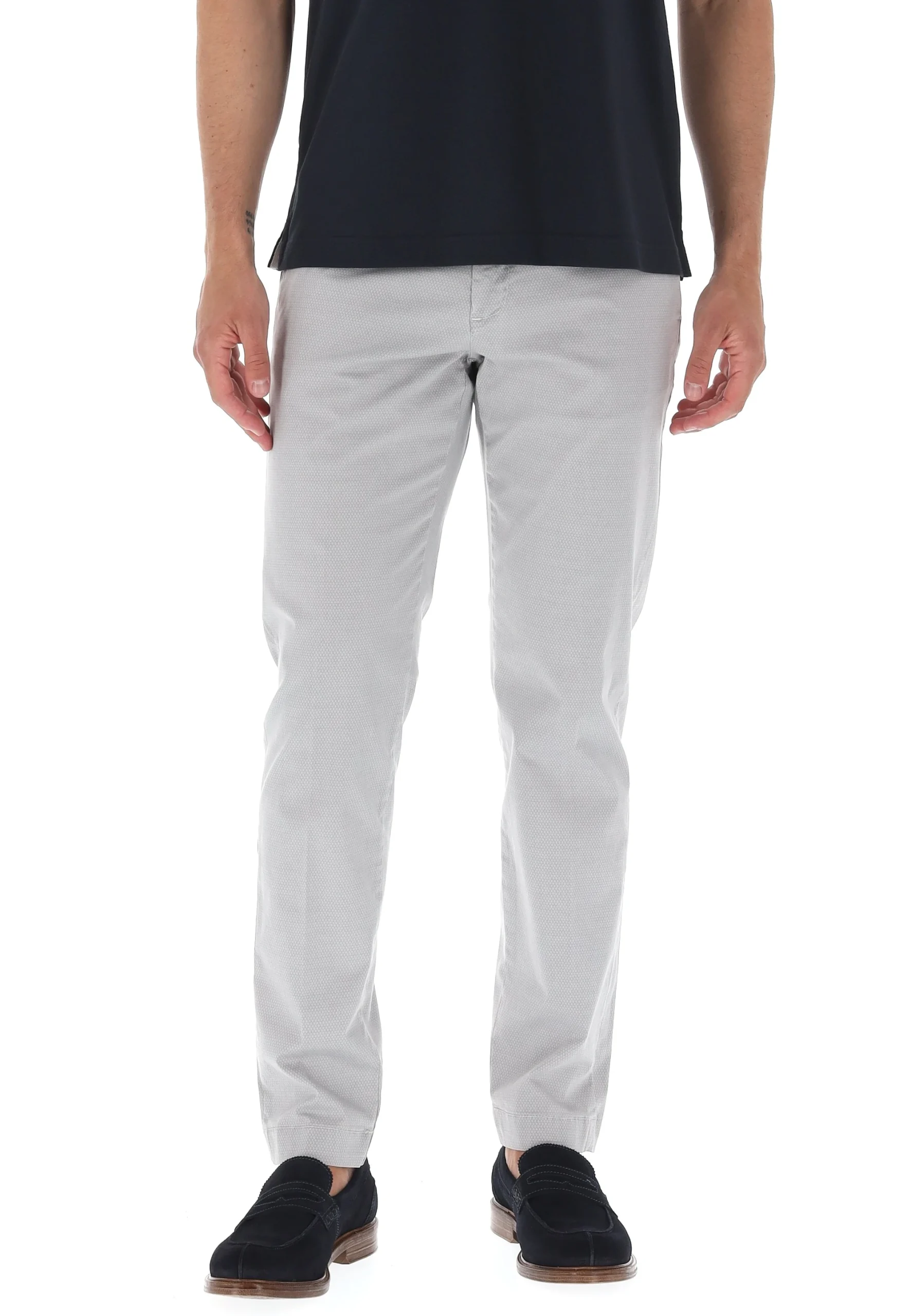 Pantalone slim fit Liu Jo in cotone con micro fantasia mod. Lione