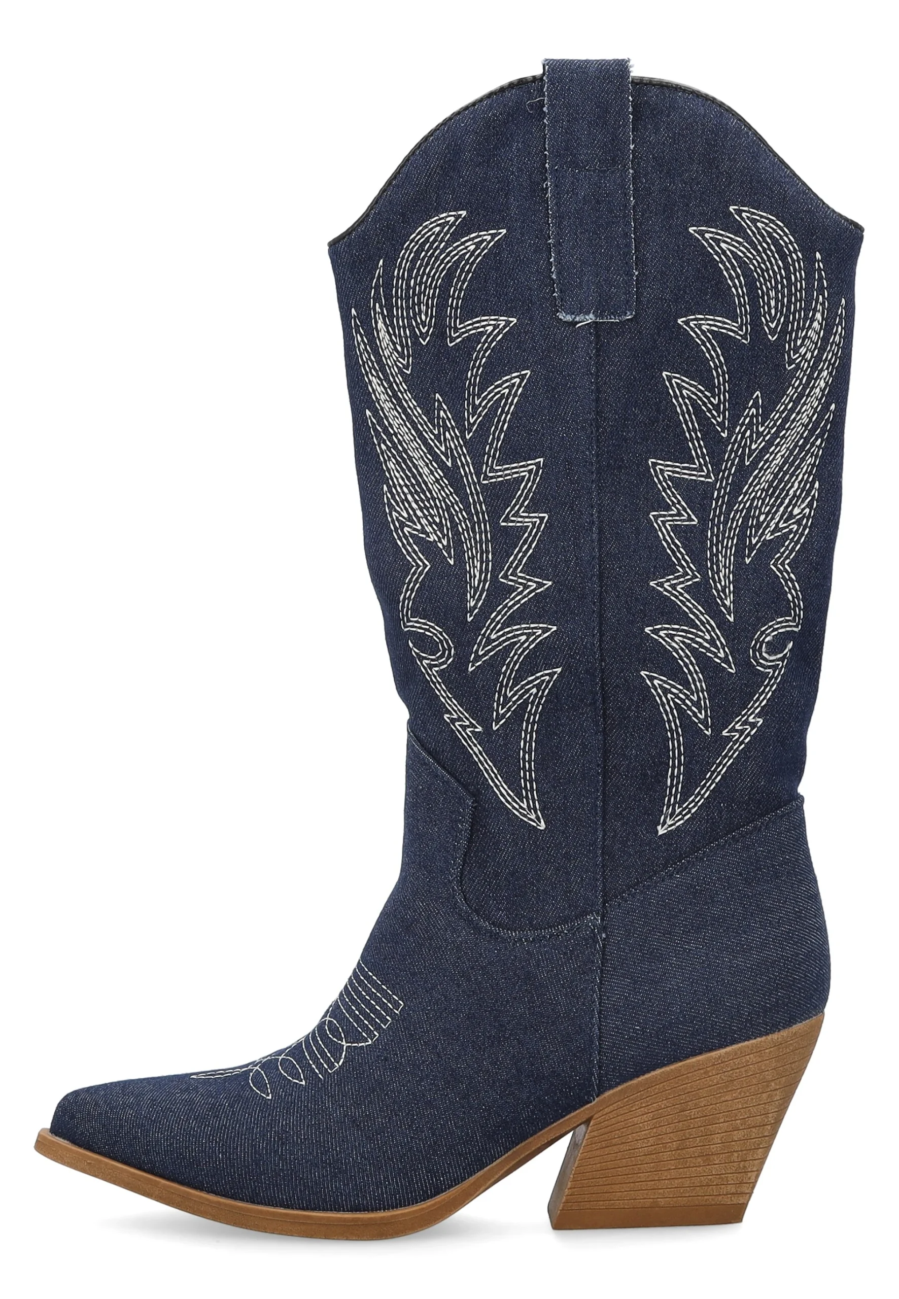 Texano in denim Clyò con dettagli a contrasto