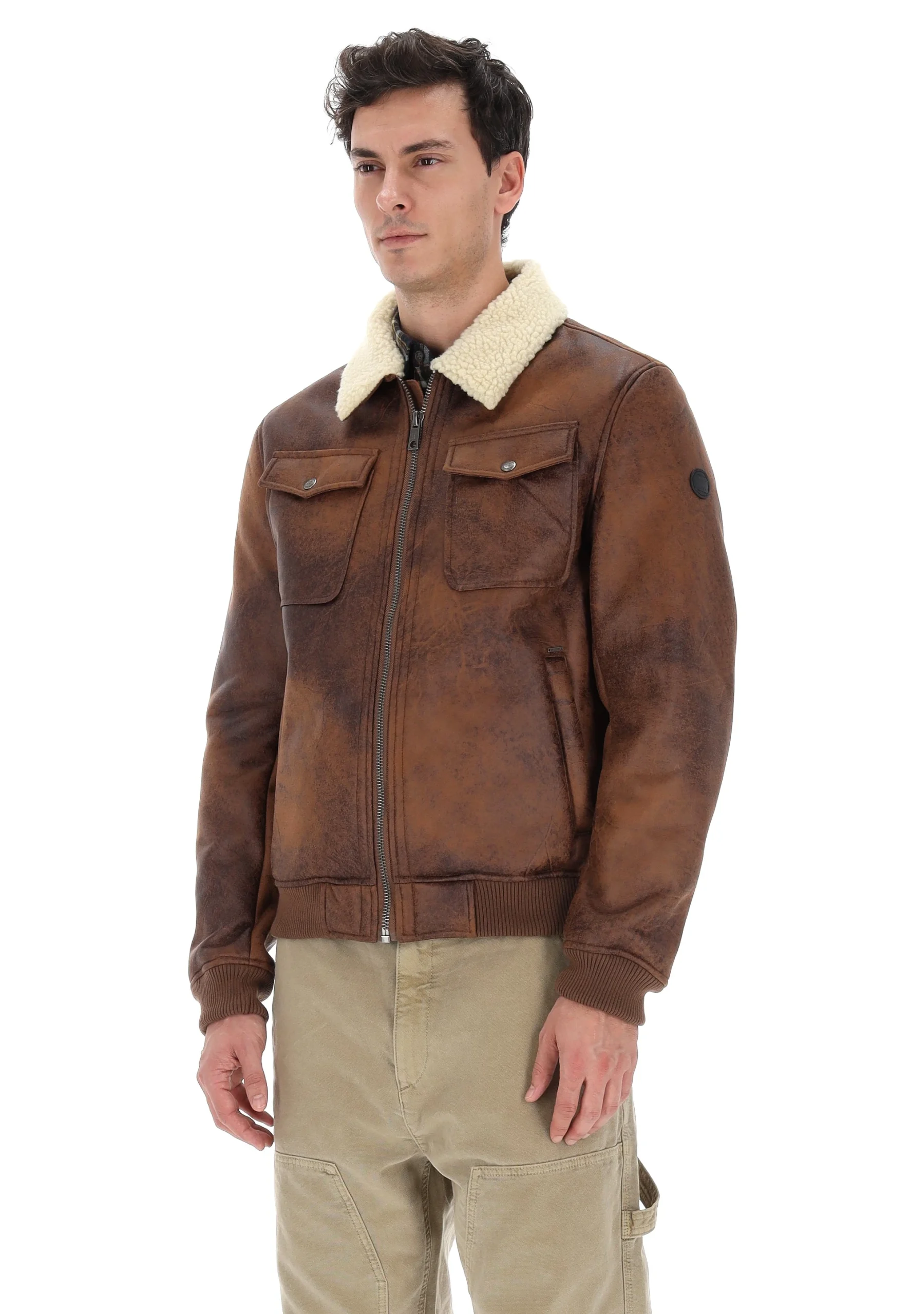 Ecomontone InMyHood effetto used con interno in sherpa