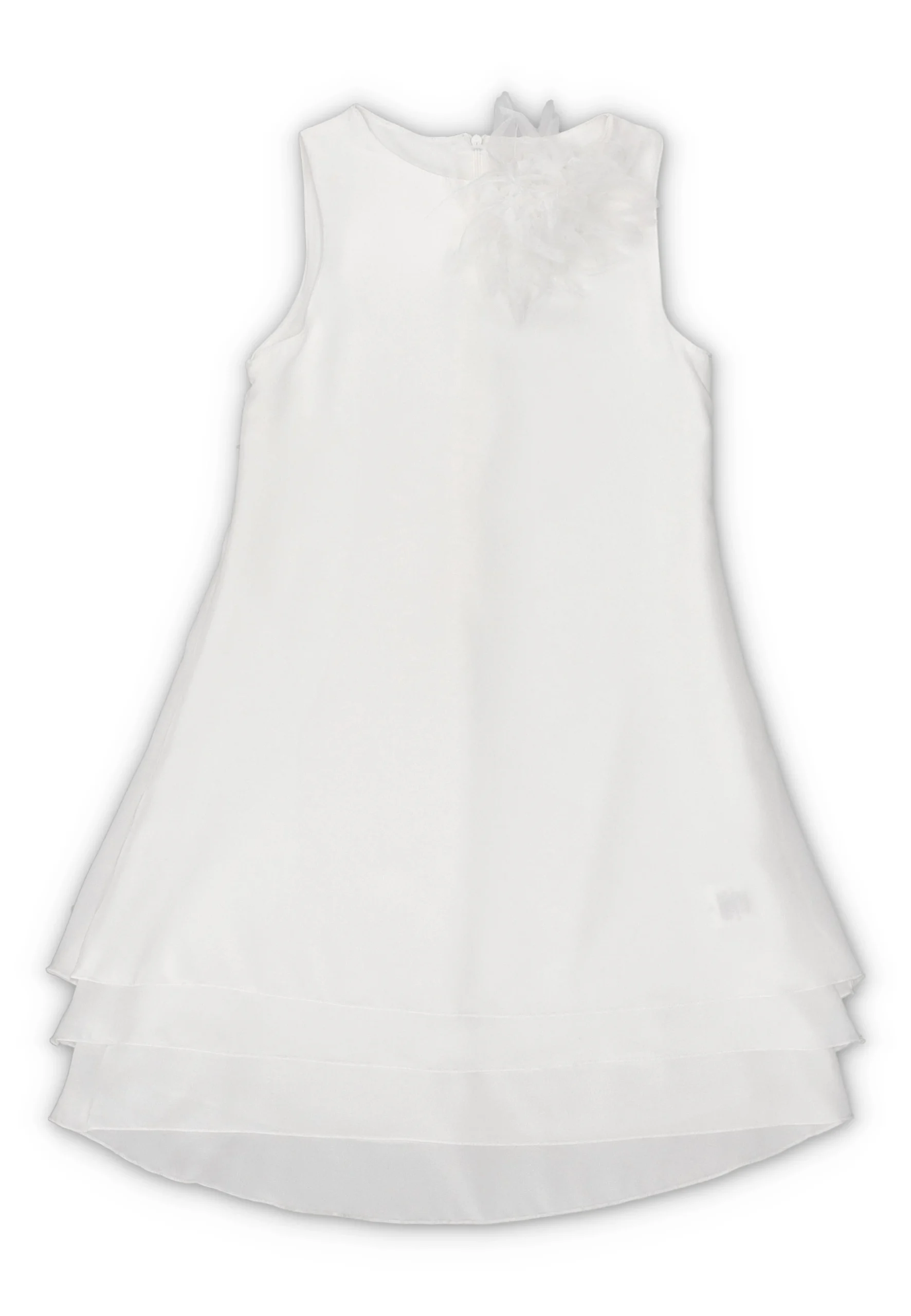 Vestito smanicato ragazza People con spilla fiore