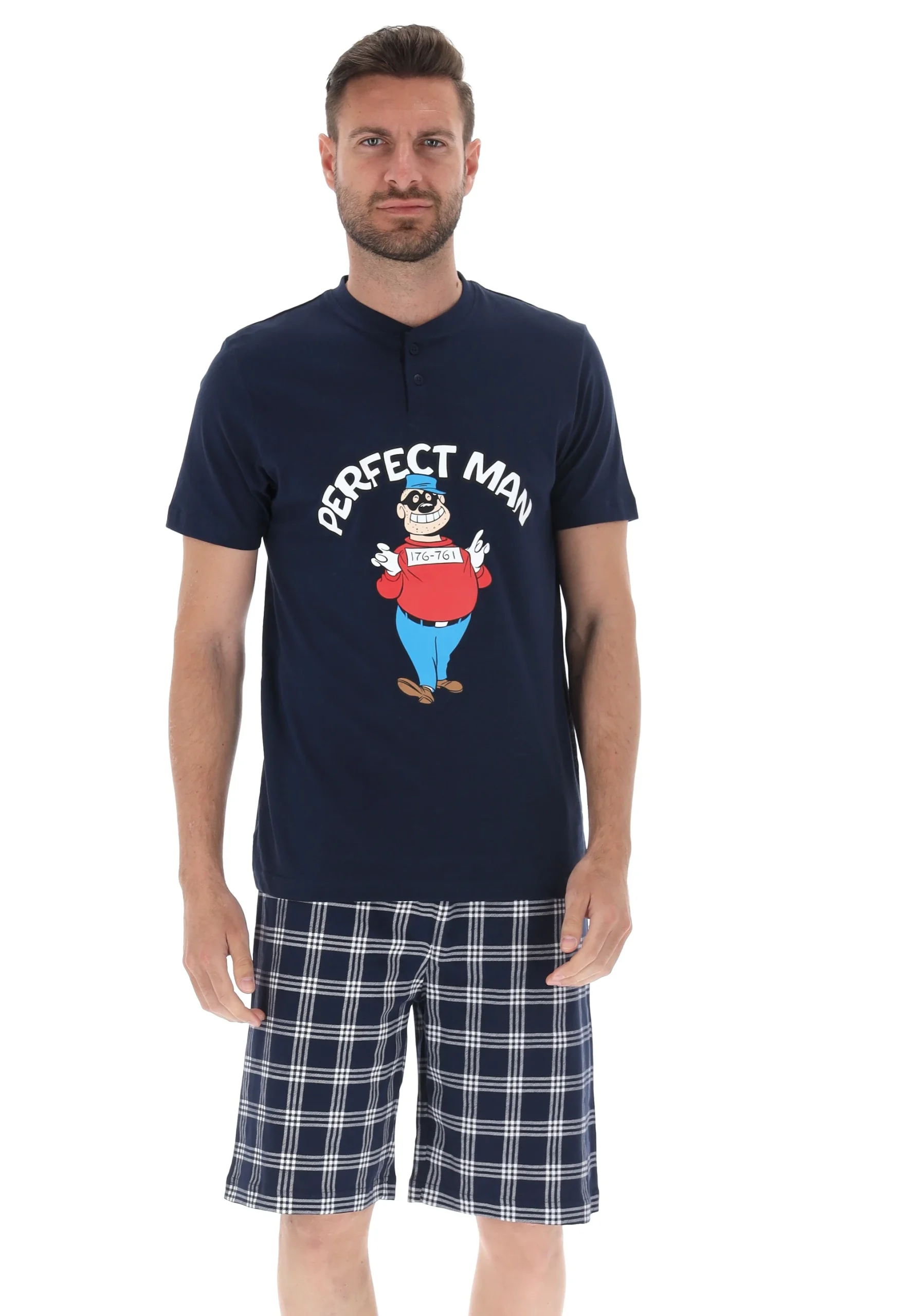 Pigiama corto uomo Disney con stampa frontale DYL7415