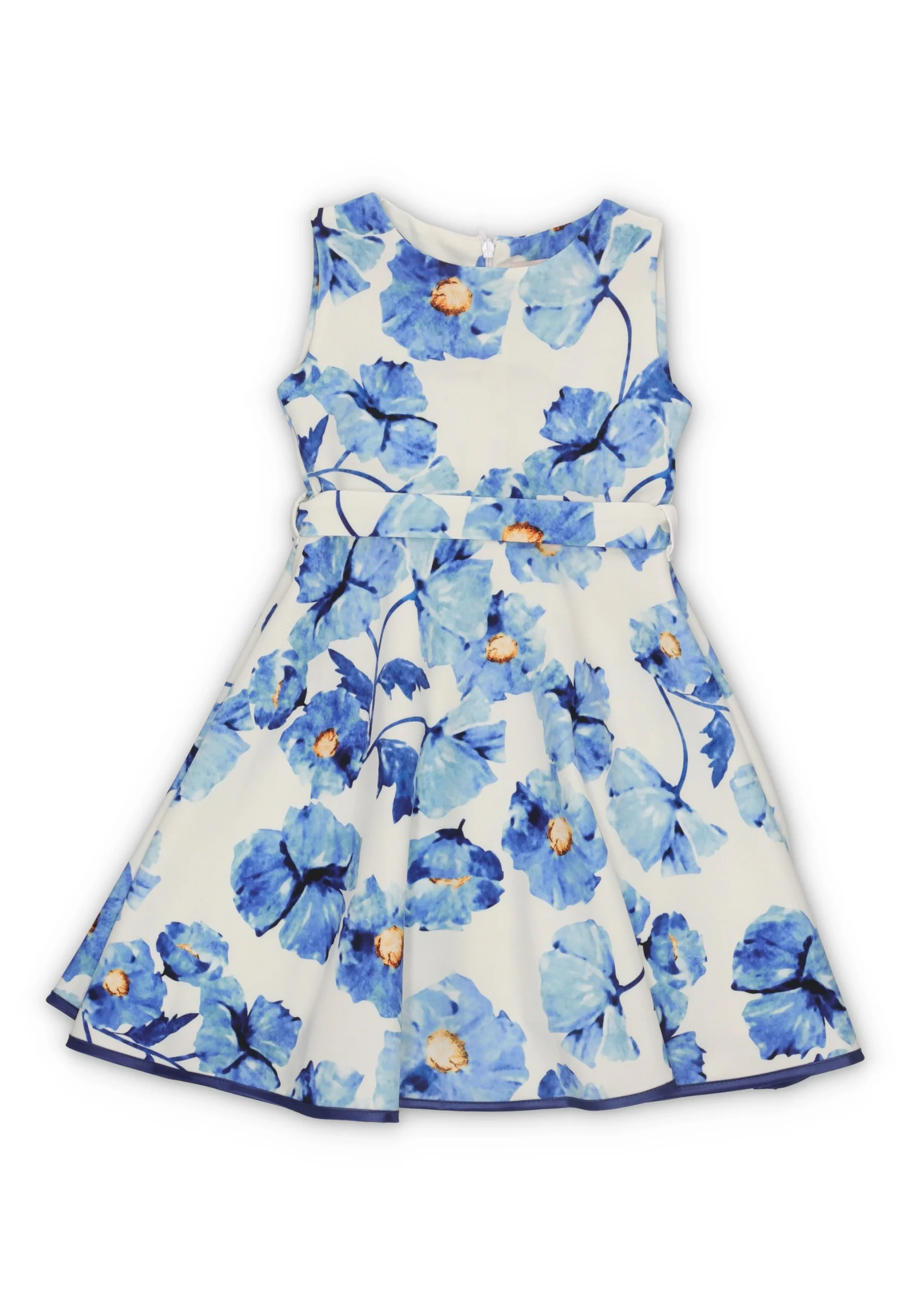 Vestito svasato con fusciacca in fantasia fiori èks bambina