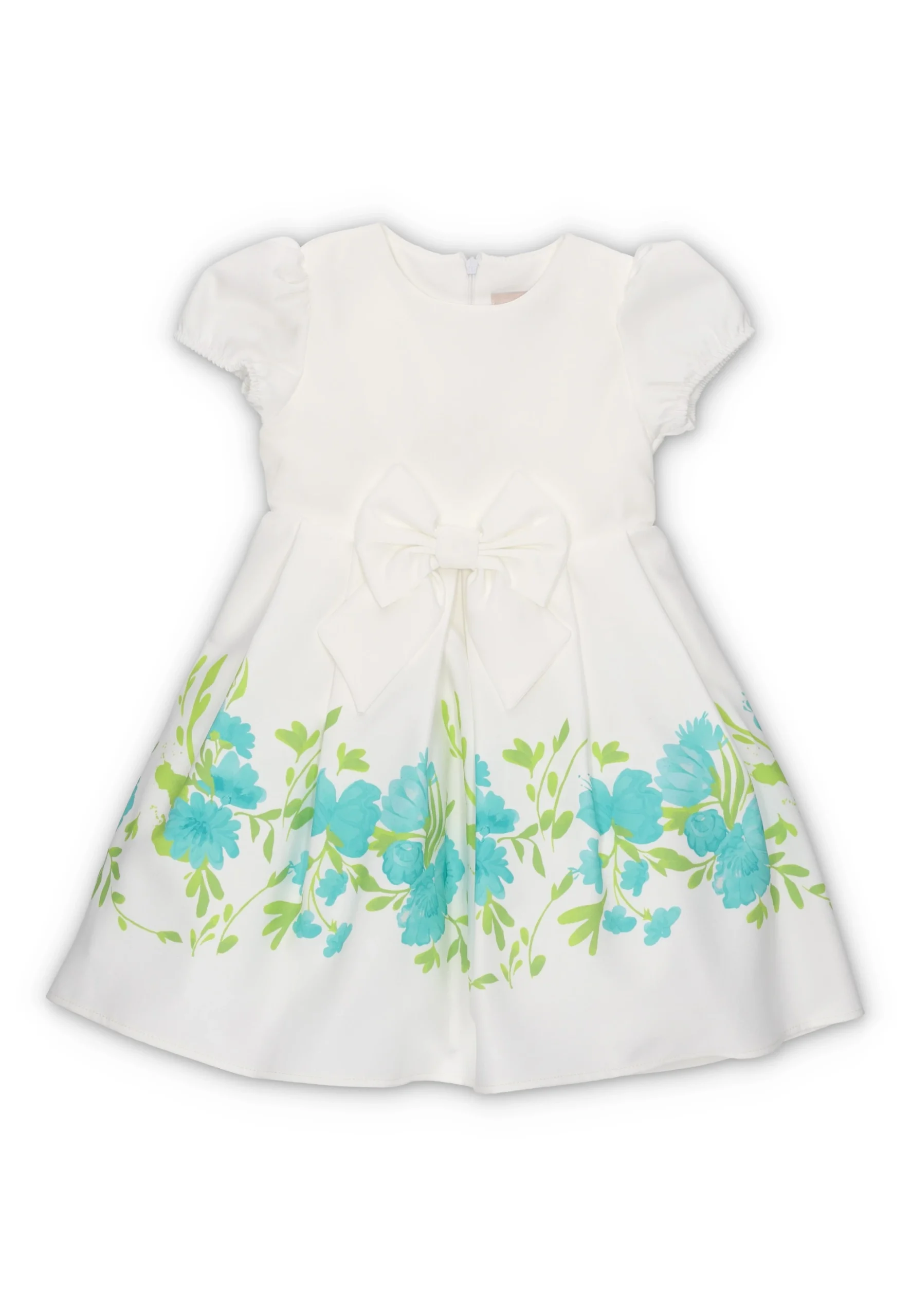 Abito èks bimba con stampa fiori e fiocco art. 21779