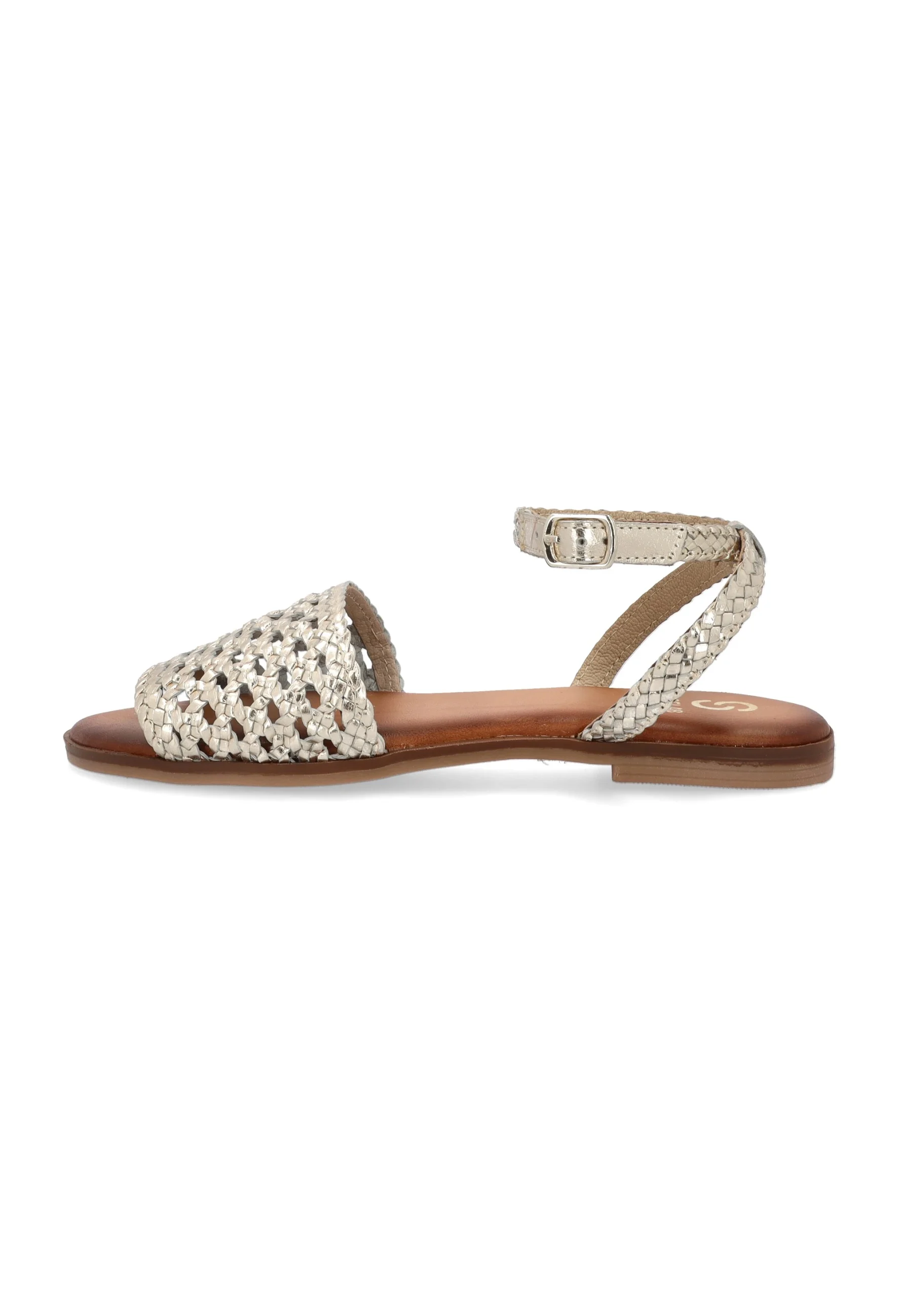 Sandali bassi in pelle con lavorazione intrecciata Shoelab