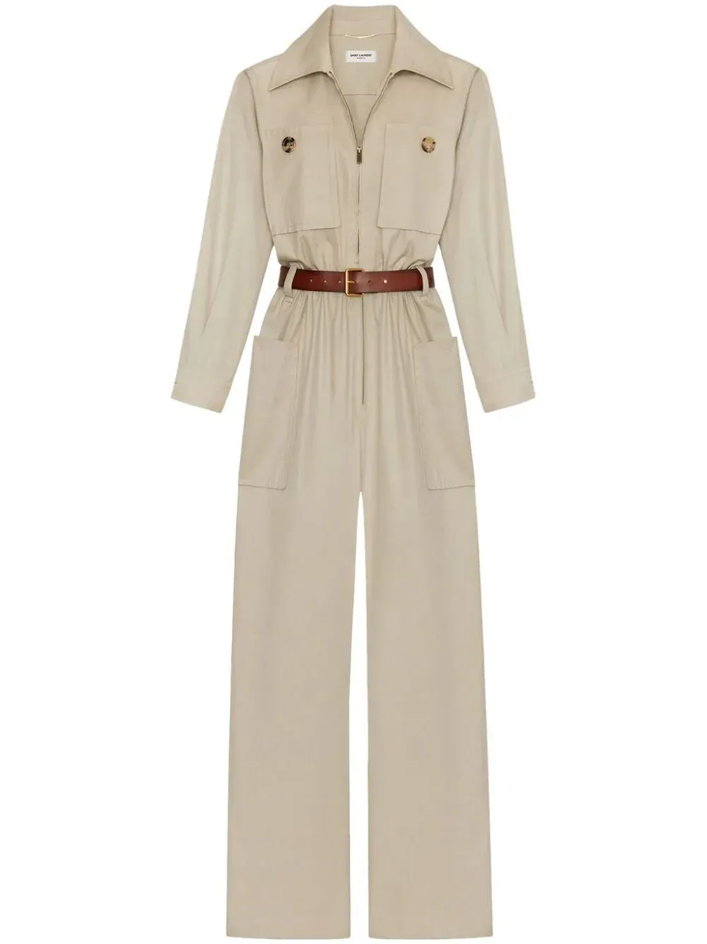 TUTA CON CINTURA IN TWILL DI COTONE