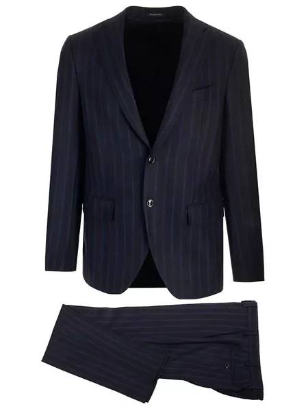 Al Duca D'aosta Uomo Abito gessato tessuto loro piana