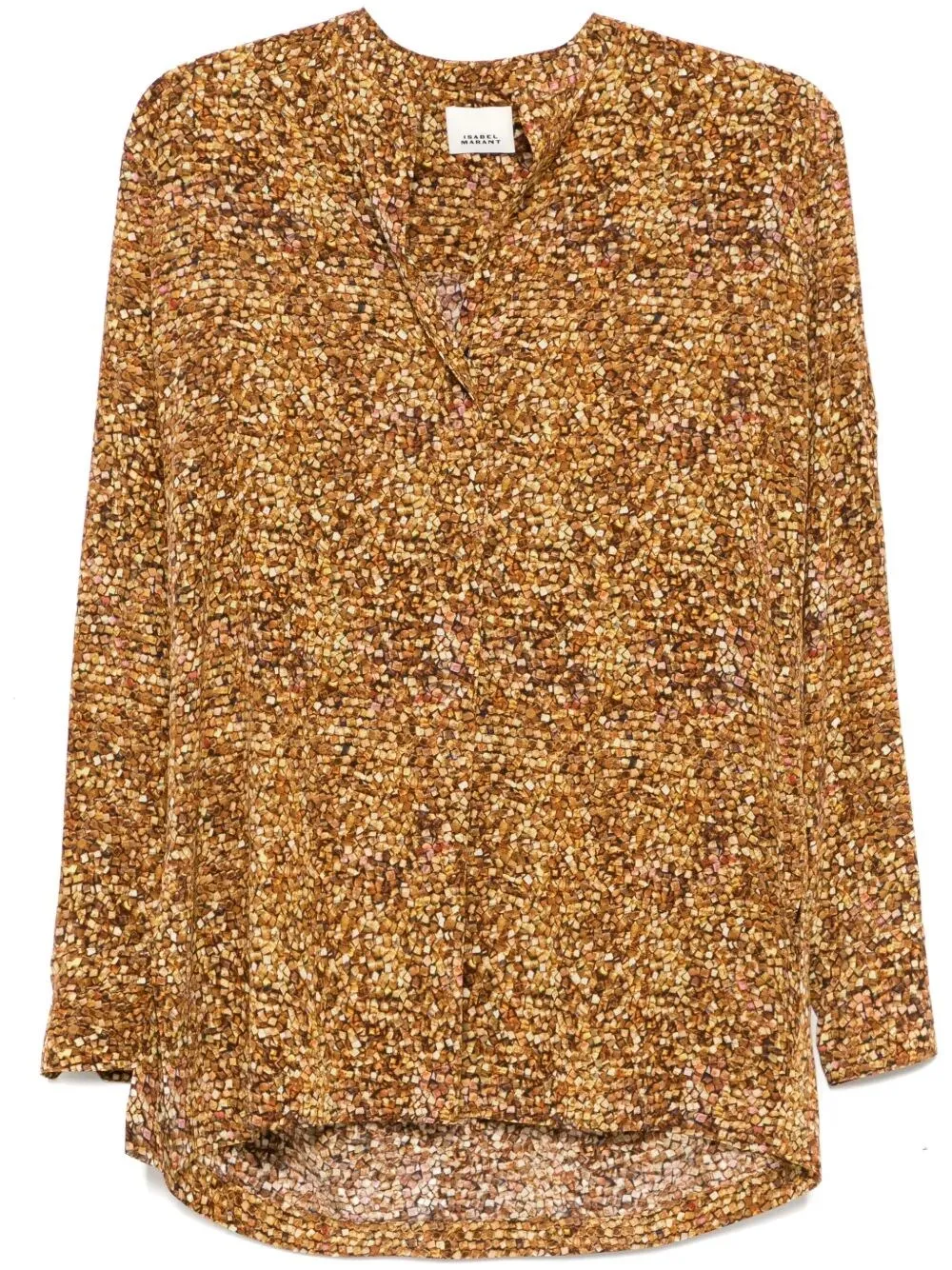 BLUSA SIMA IN SETA CON STAMPA MOSAICO