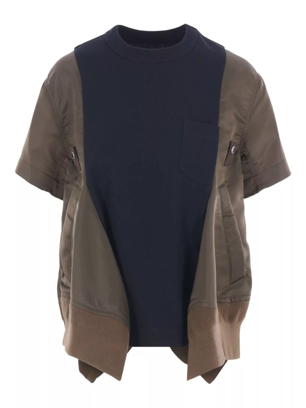 T-shirt in nylon cotone di Sacai