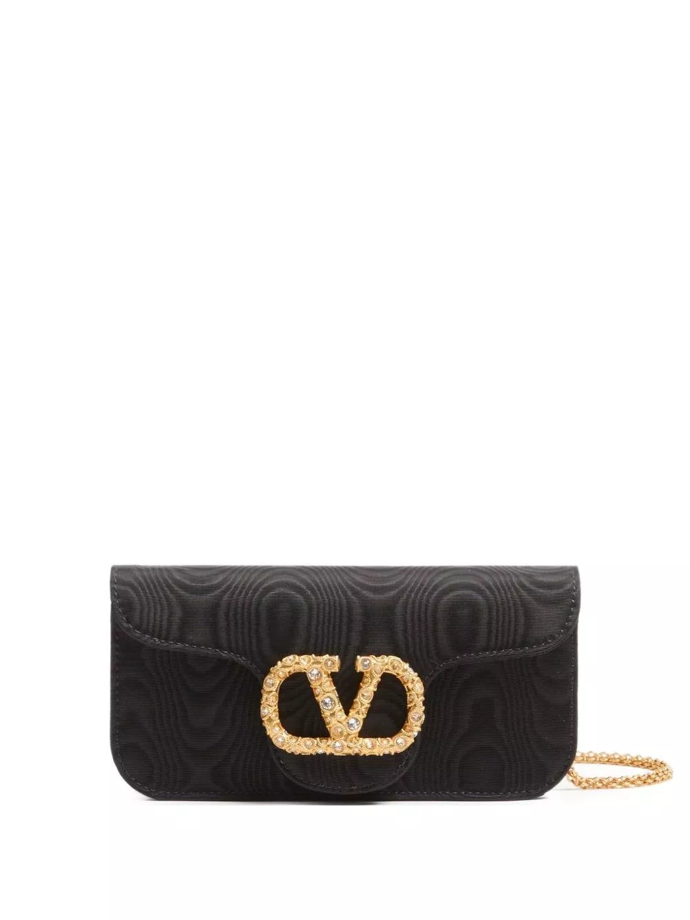 Clutch locò in tessuto moiré di Valentino garavani