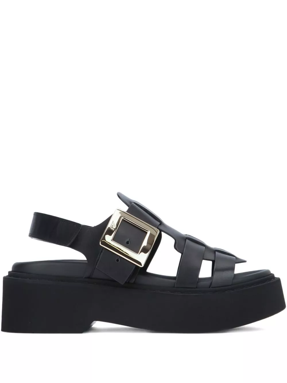 Sandalo viv rangers in pelle di Roger vivier