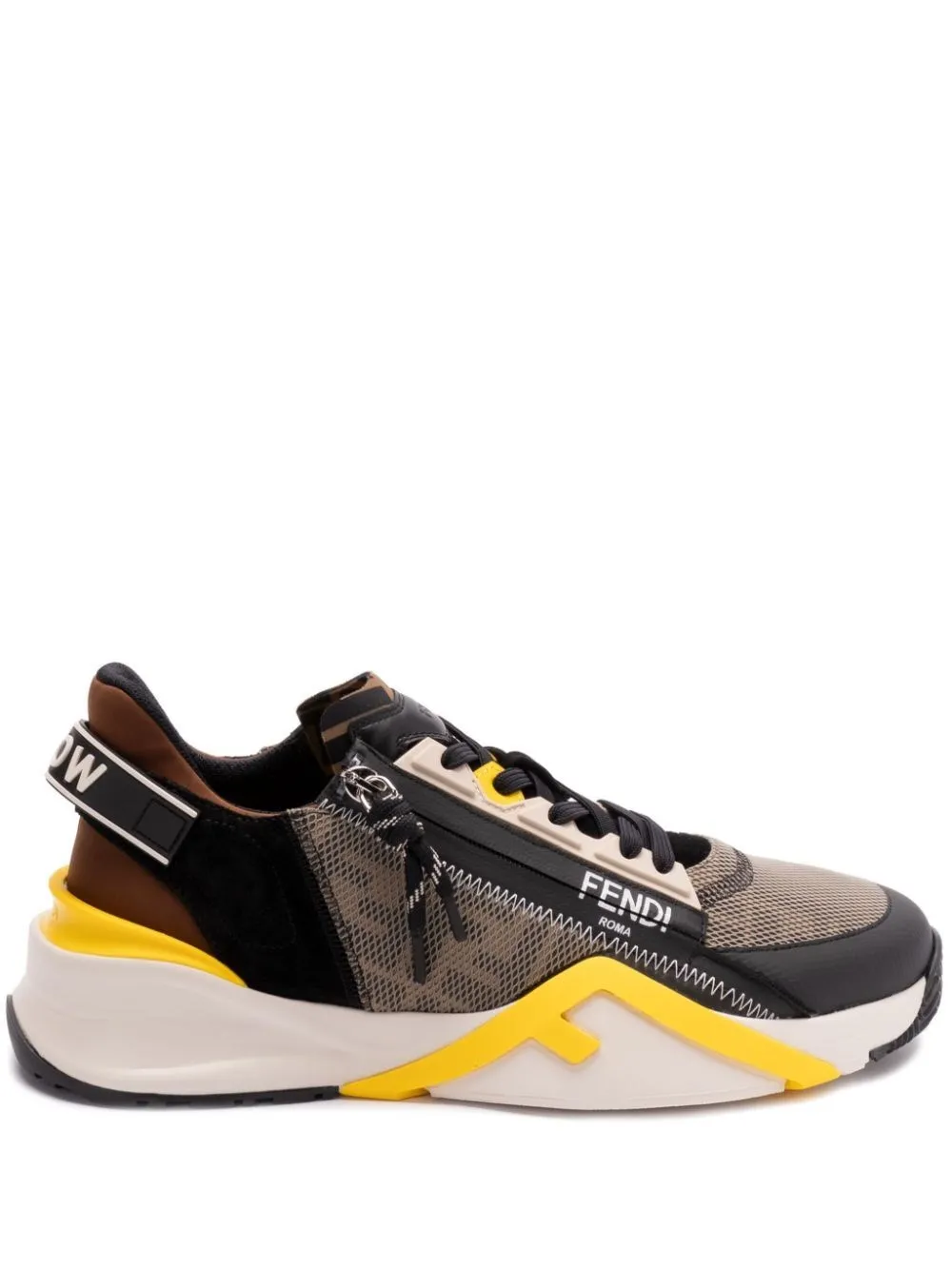 SNEAKERS SLIP ON FENDI FLOW IN LYCRA E PELLE