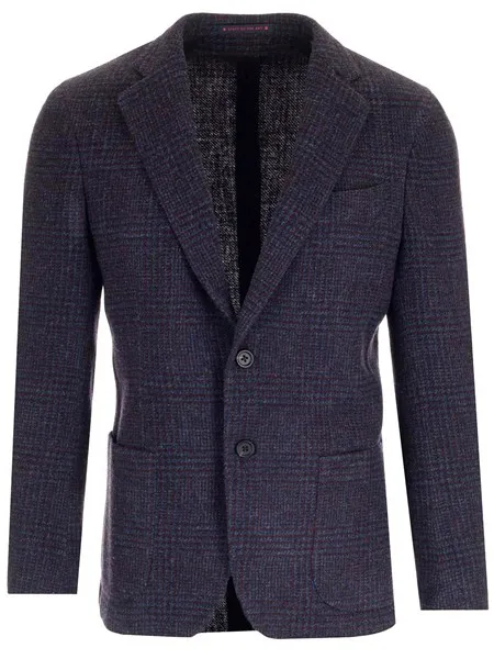 Al Duca D'aosta 1902 Uomo Blazer principe di galles blu