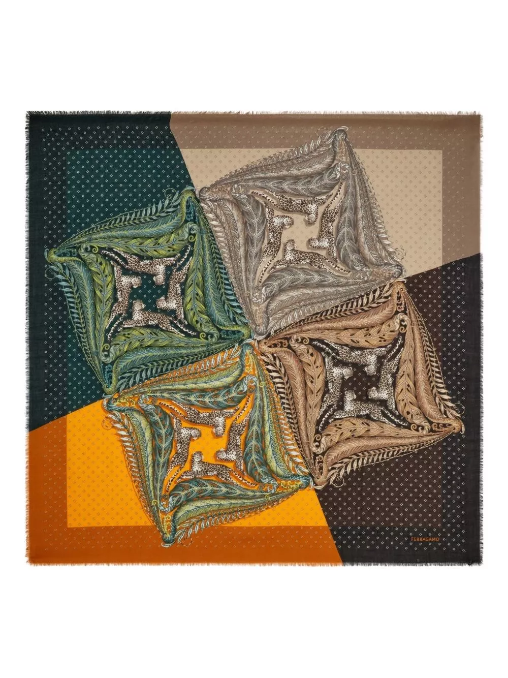 Stola in cashmere stampata di Ferragamo