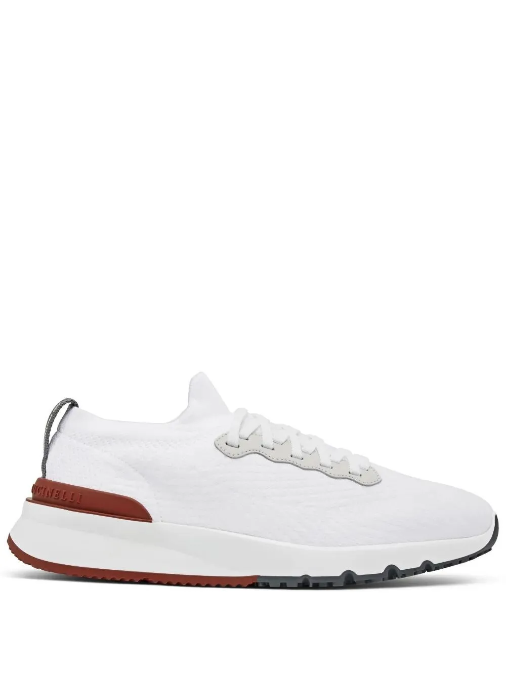 SNEAKERS RUNNER IN MAGLIA DI COTONE E VITELLO SEMILUCIDO