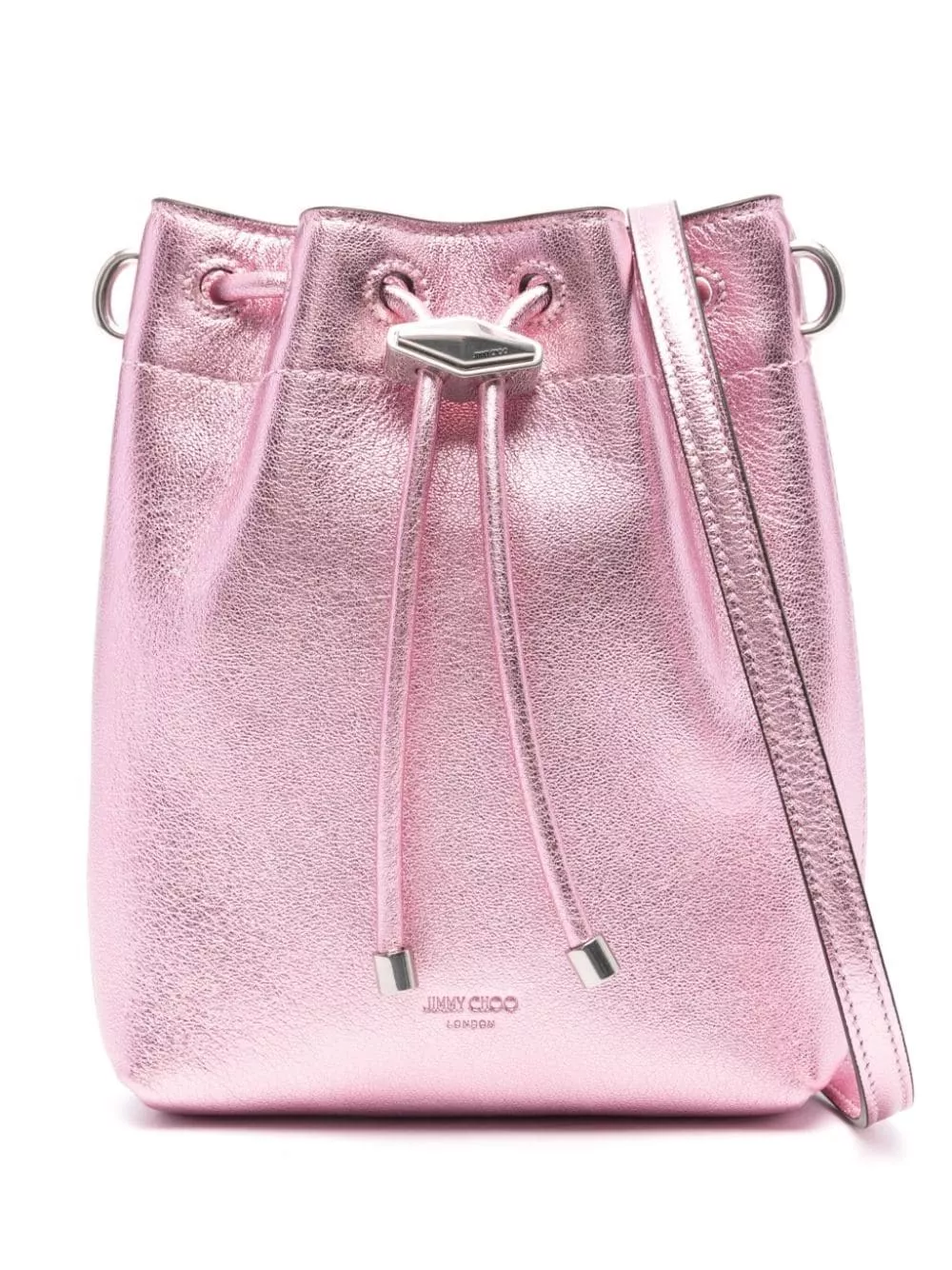Mini borsa bon bon in pelle metallizzata di Jimmy choo