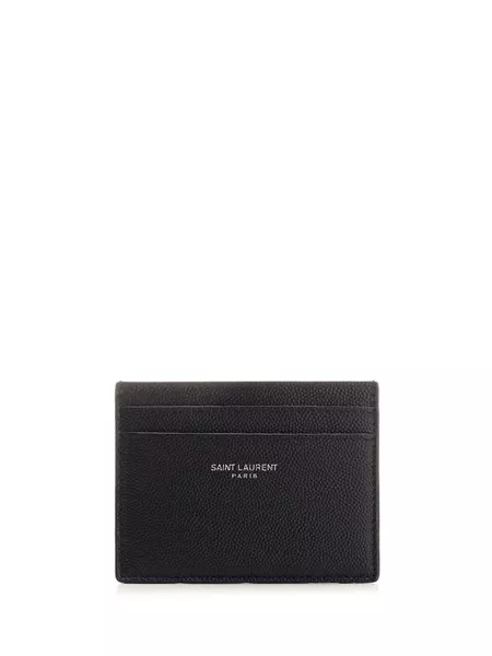 Saint Laurent Uomo Porta carte in pelle di vitello