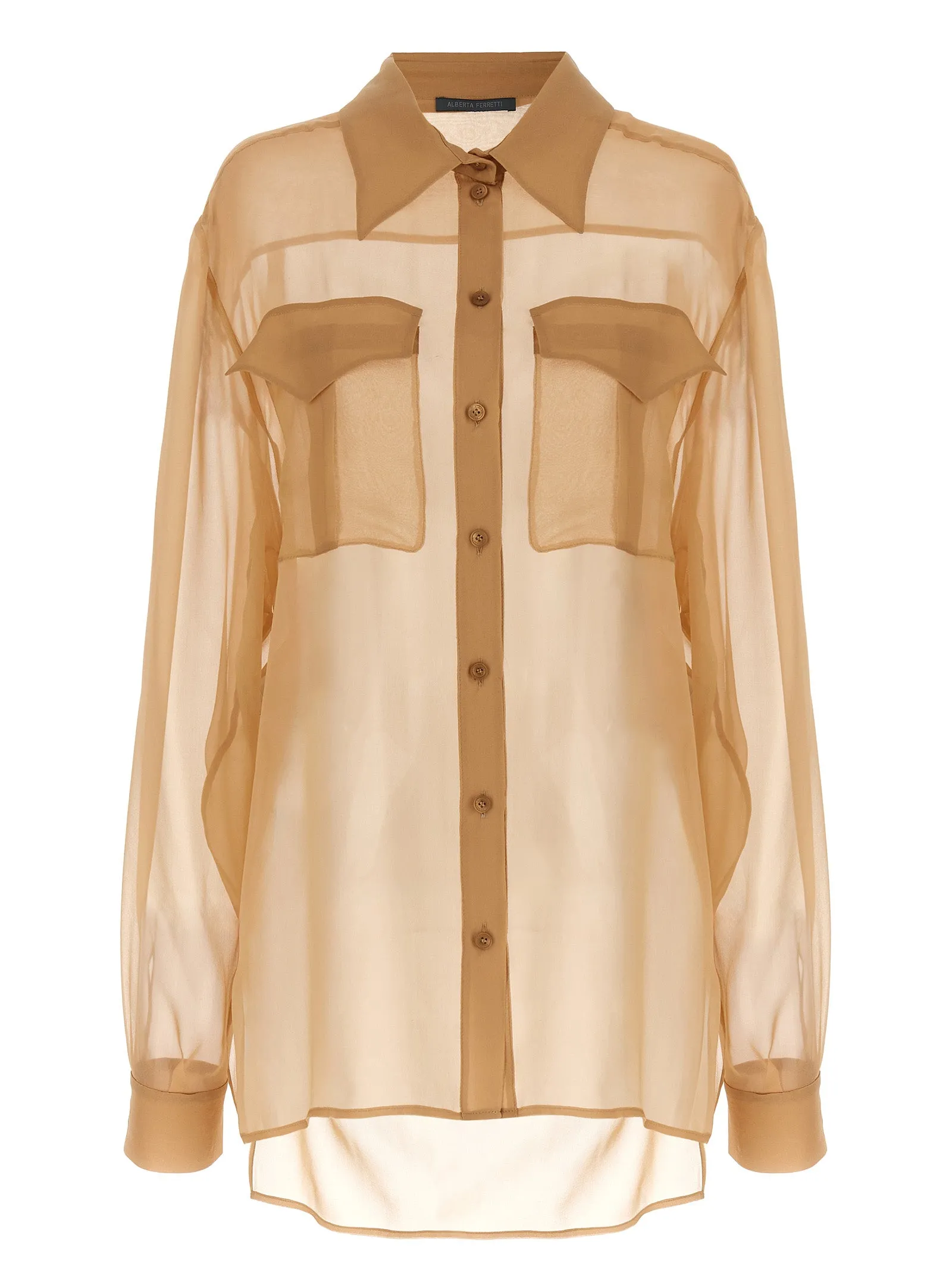 Chiffon Shirt Camicie Beige