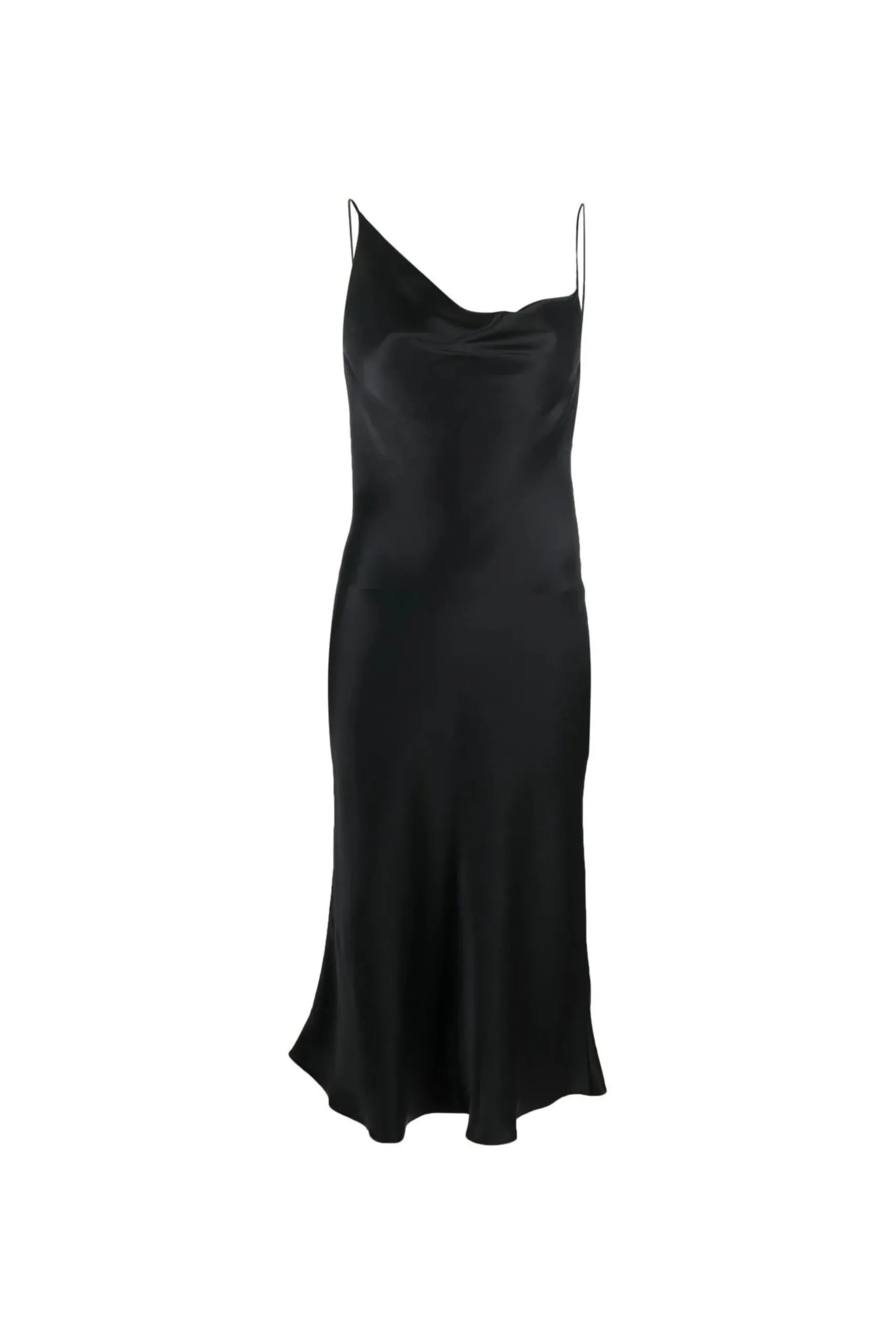 Abito Midi in Raso Nero