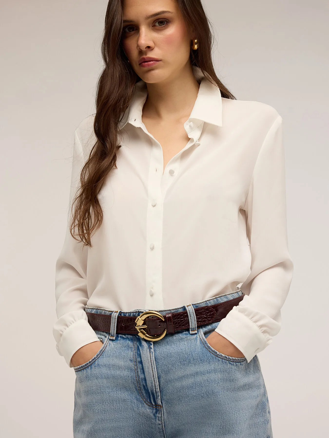 Cintura stampa cocco con fibbia tonda