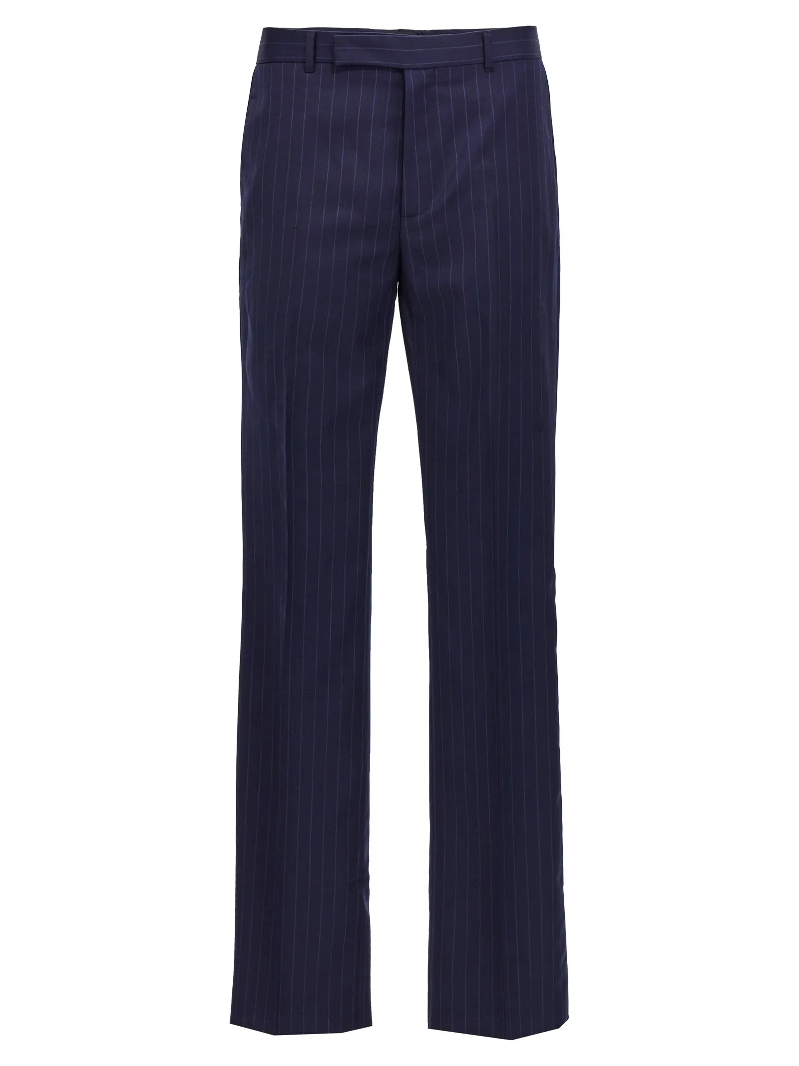 Pinstripe Pantaloni Blu