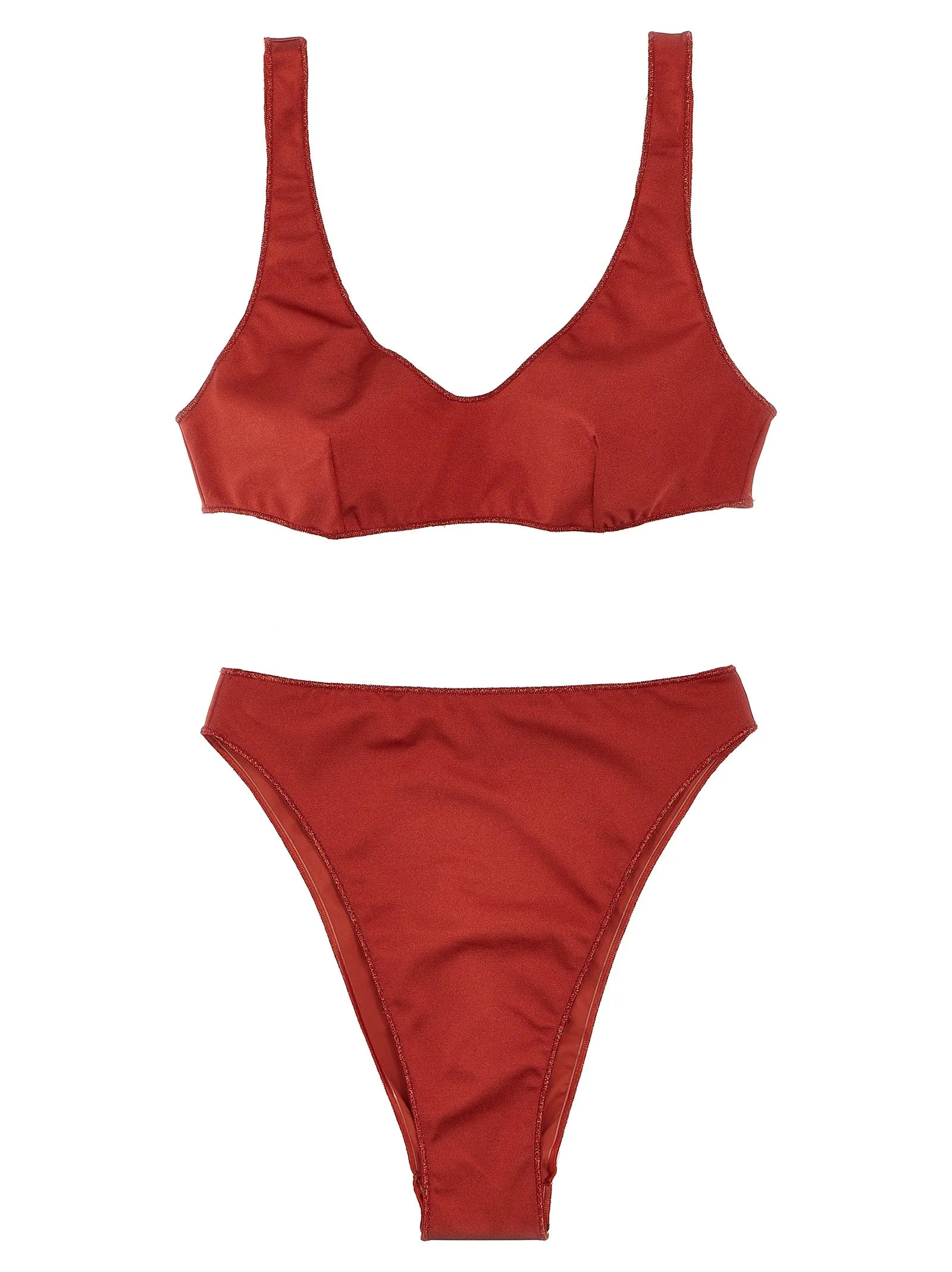 Sporty Bra 90s Bottom Beachwear Rosso