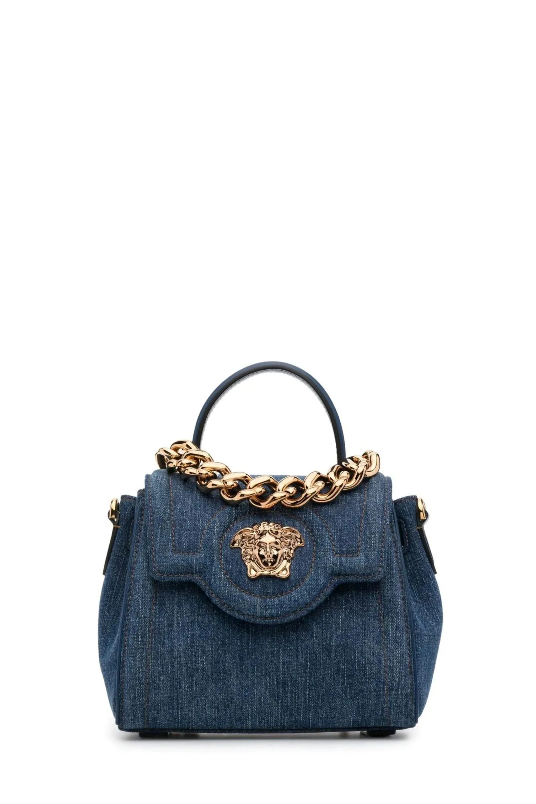Borsa La Medusa in Denim Blu
