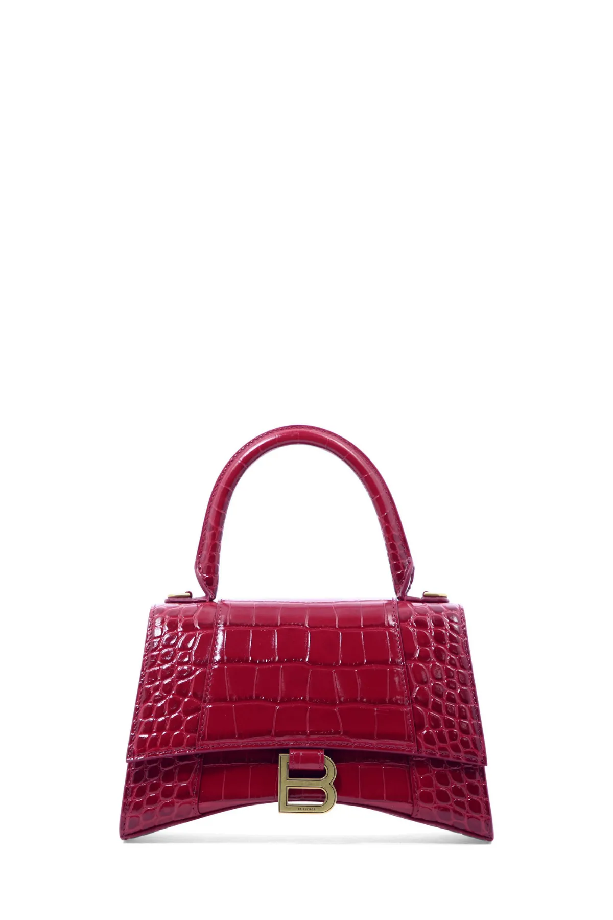 Borsa a Mano Hourglass Small Rossa Scura