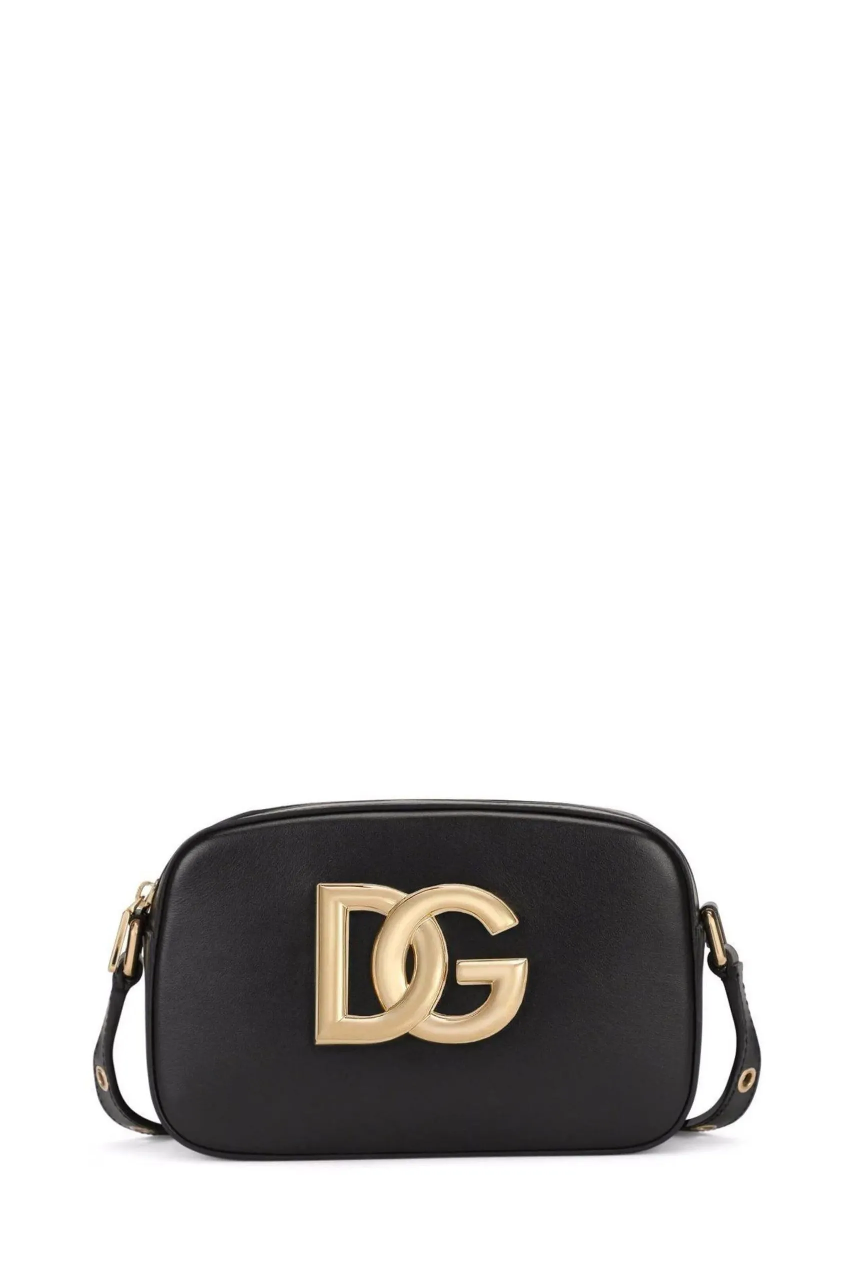 Borsa a Tracolla con Placca Logo Nera